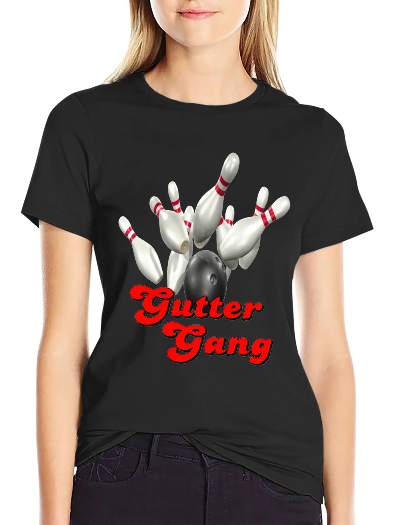 Bowling Team Gutter Gang Basic Graphic T-Shirt – Daily Comfort In Soft Cotton
