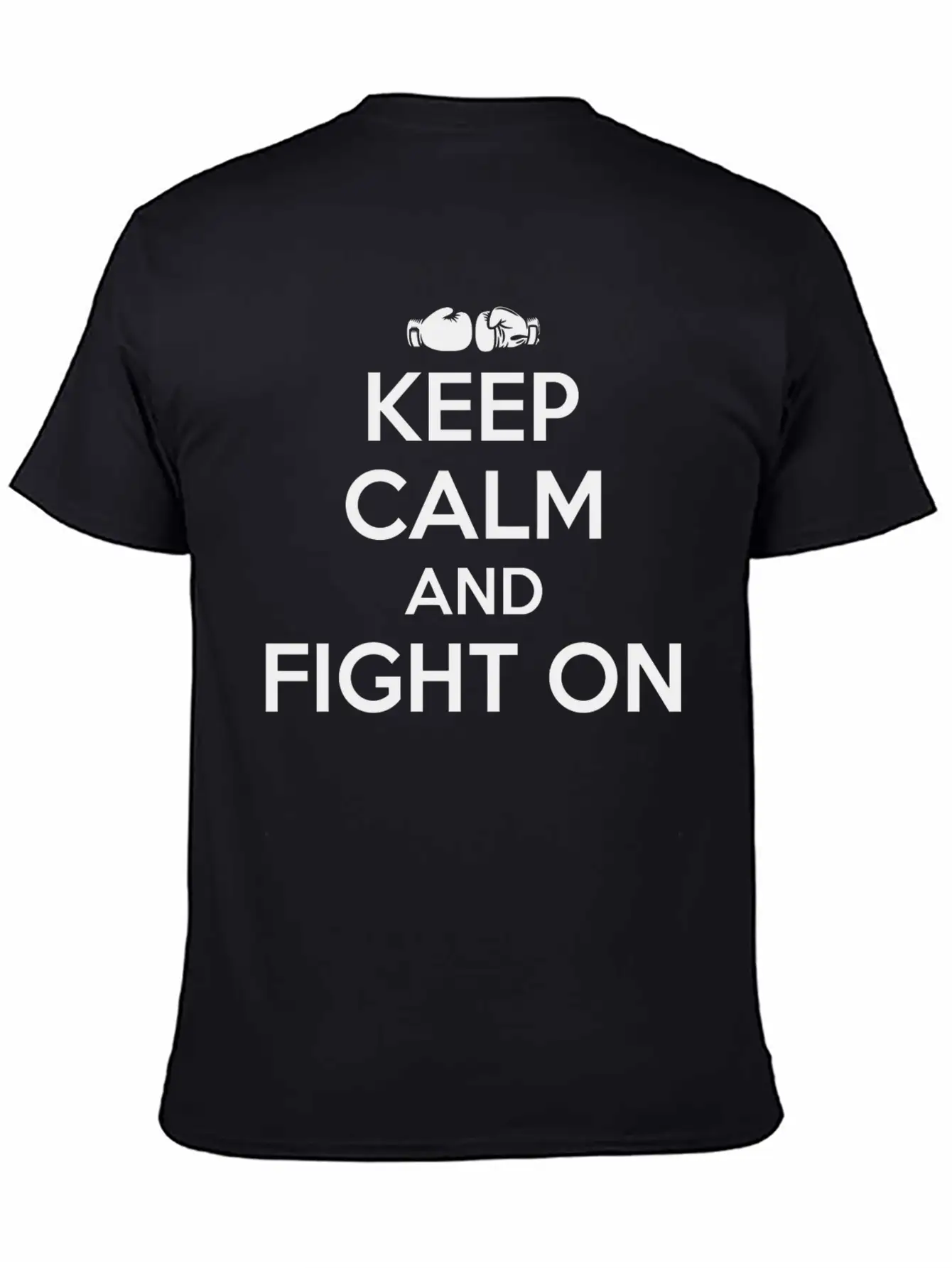 Boxing - Boxing: Keep Calm And Fight On Essential Unisex Summer Tee – Soft Cotton Casual Fit