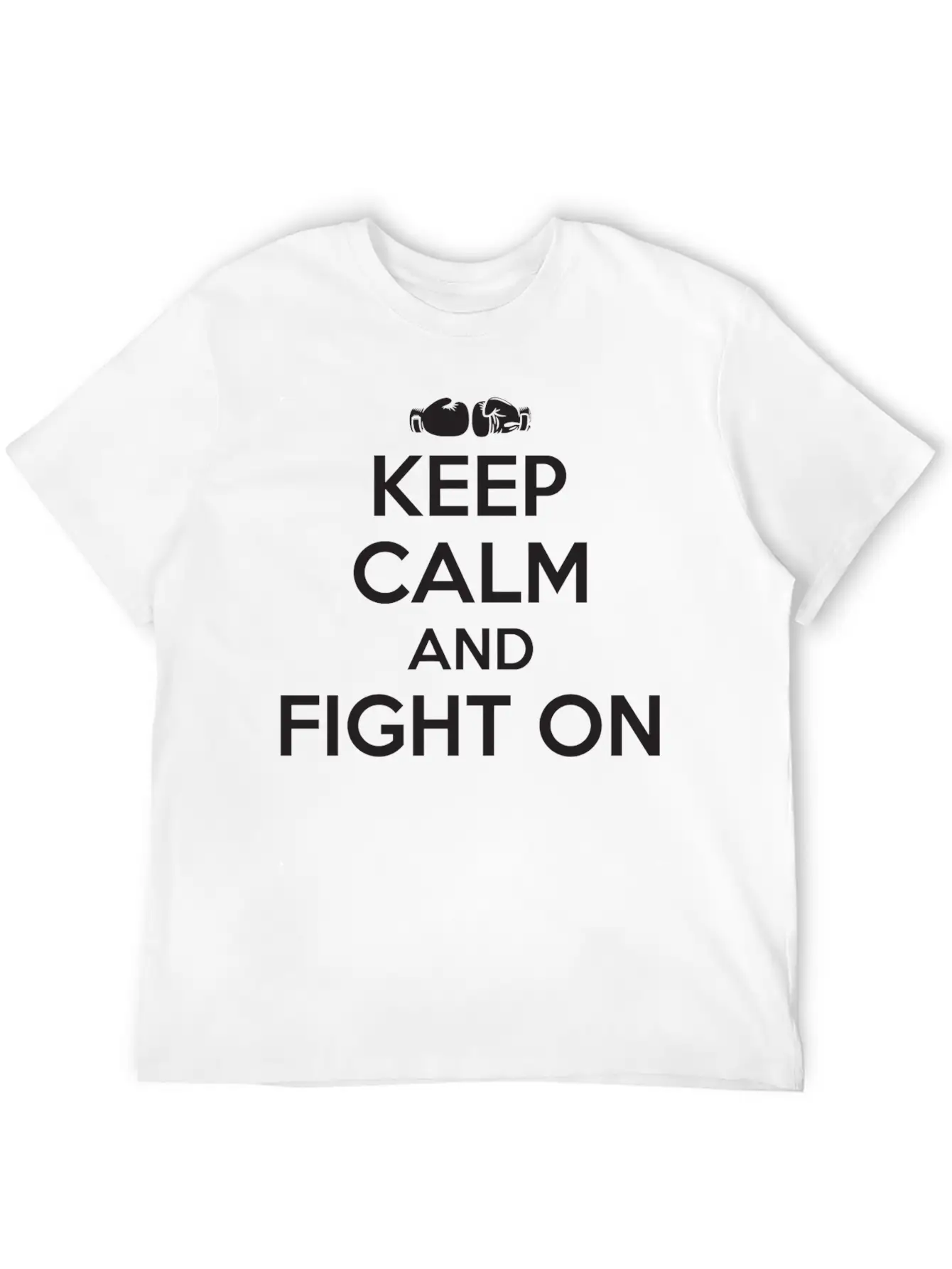 Boxing - Boxing: Keep Calm And Fight On Essential Unisex Summer Tee – Soft Cotton Casual Fit