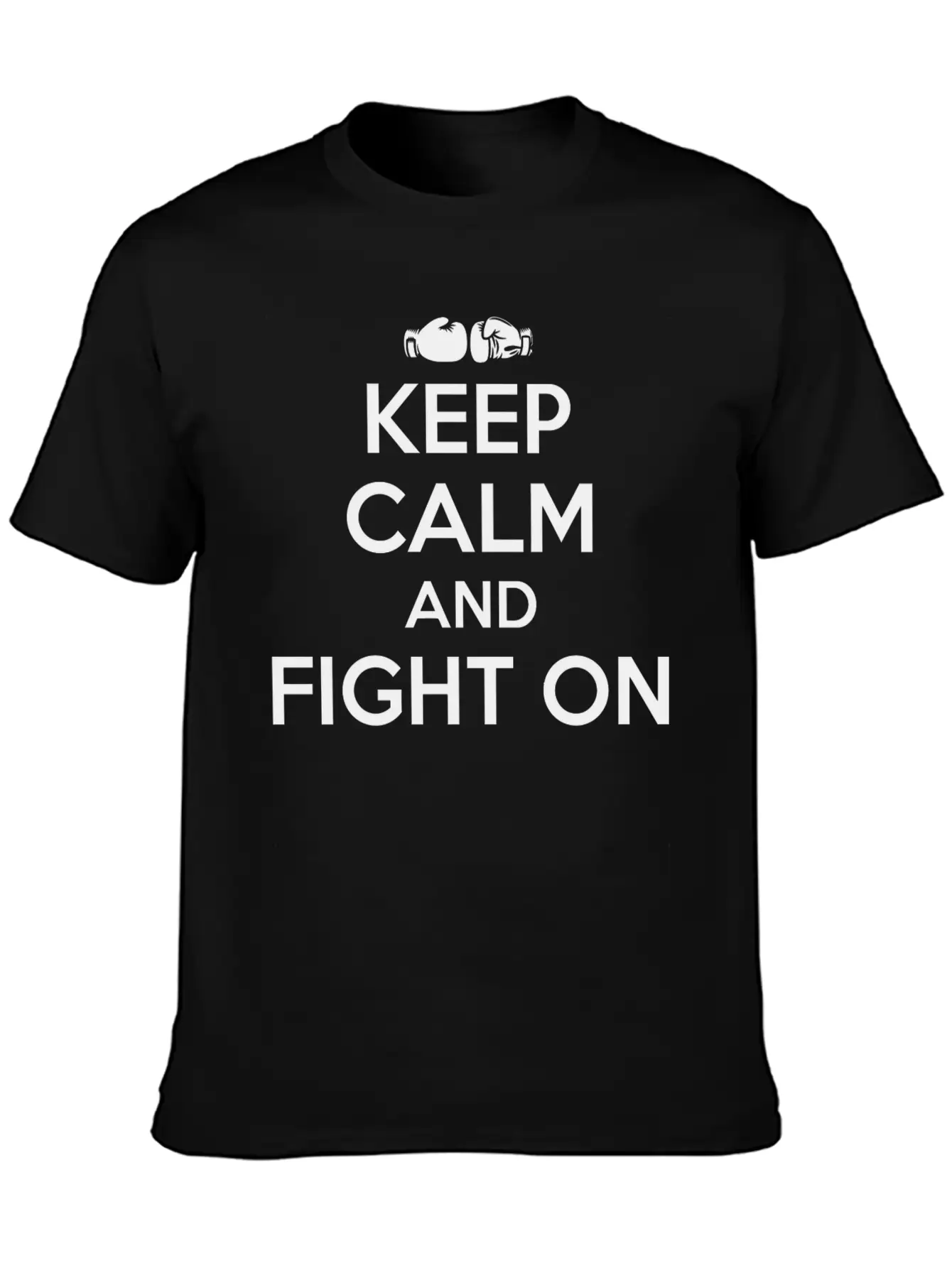 Boxing - Boxing: Keep Calm And Fight On Essential Unisex Summer Tee – Soft Cotton Casual Fit