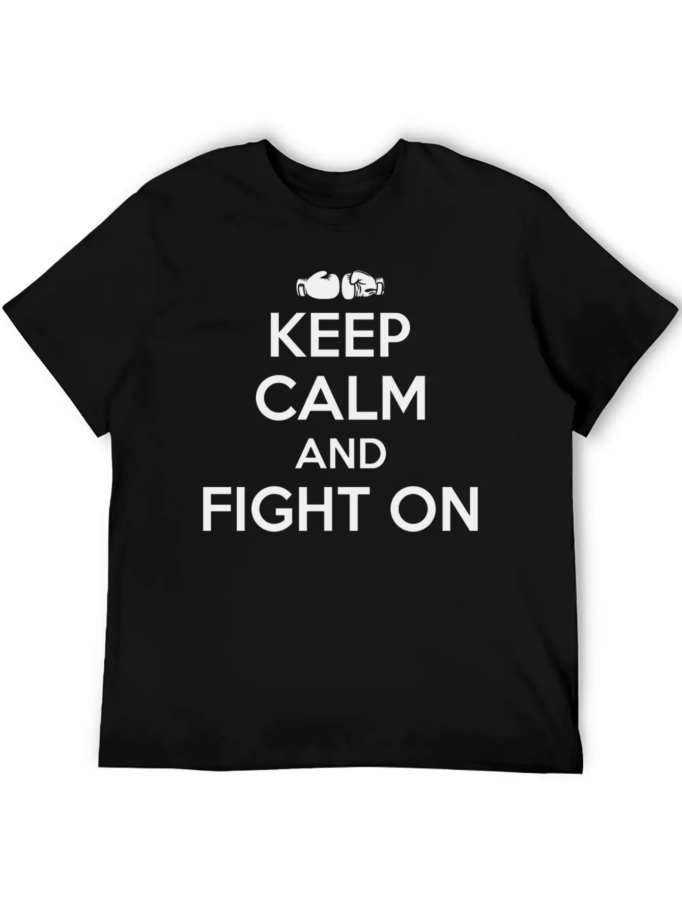 Boxing - Boxing: Keep Calm And Fight On Essential Unisex Summer Tee – Soft Cotton Casual Fit