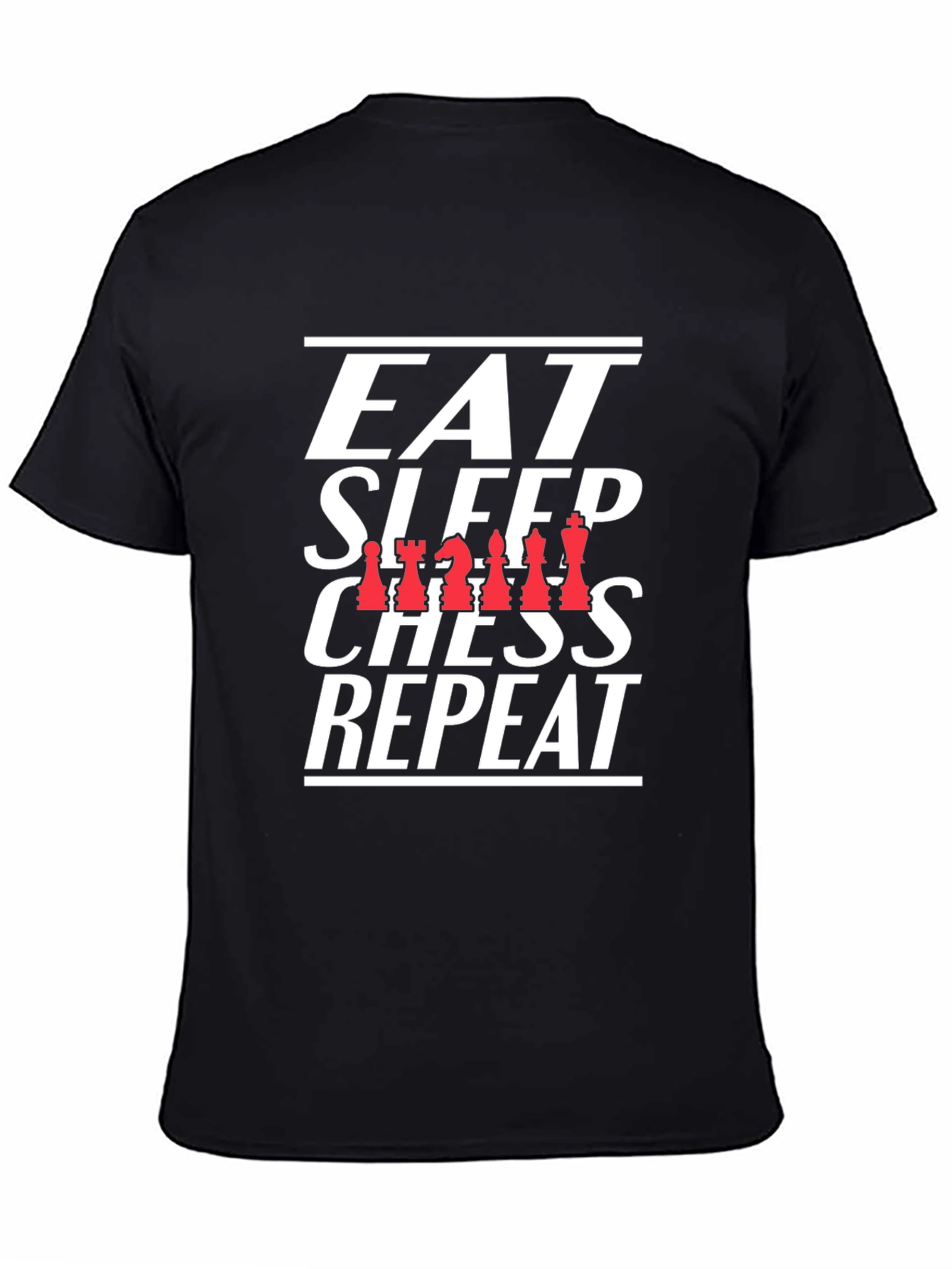 Eat Sleep Chess Repeat Black T-Shirt