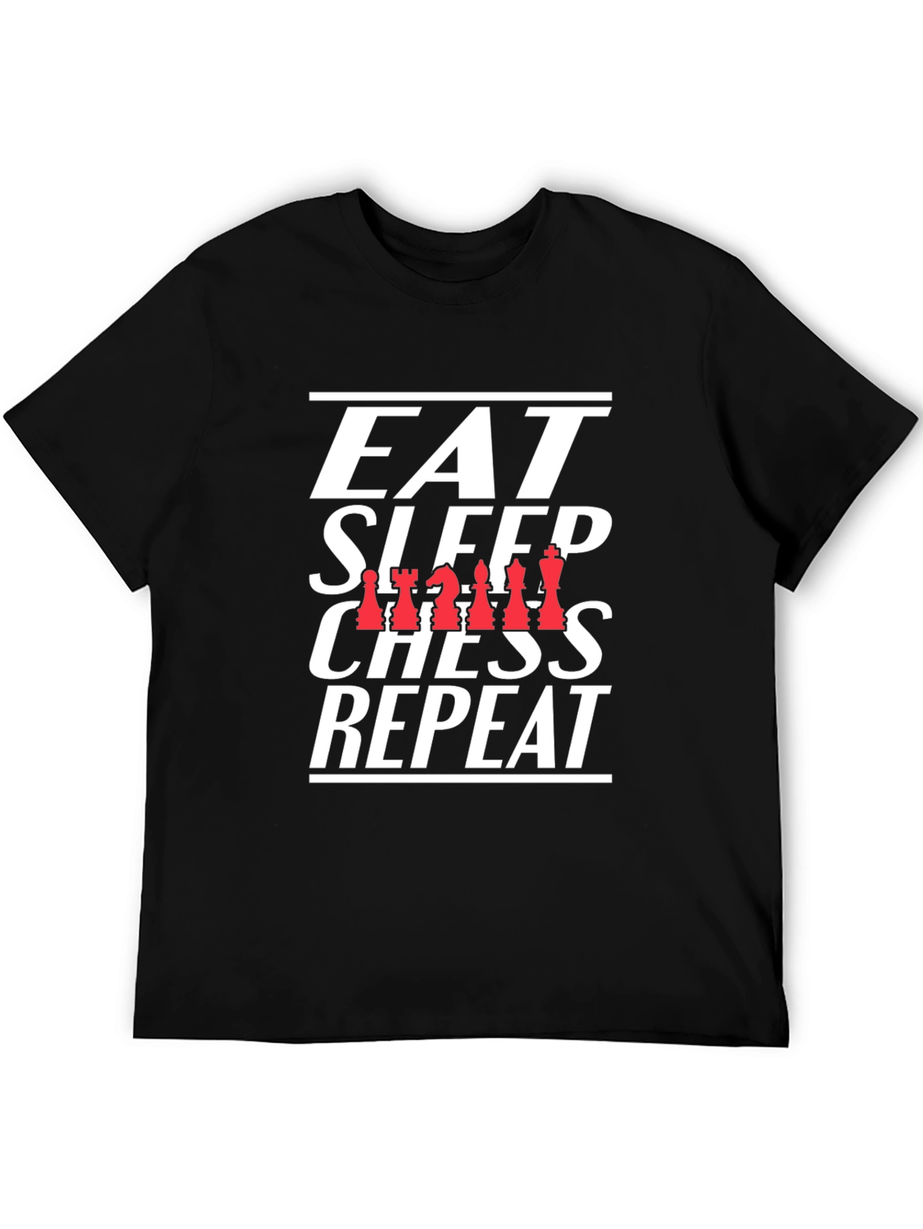 Eat Sleep Chess Repeat Black T-Shirt