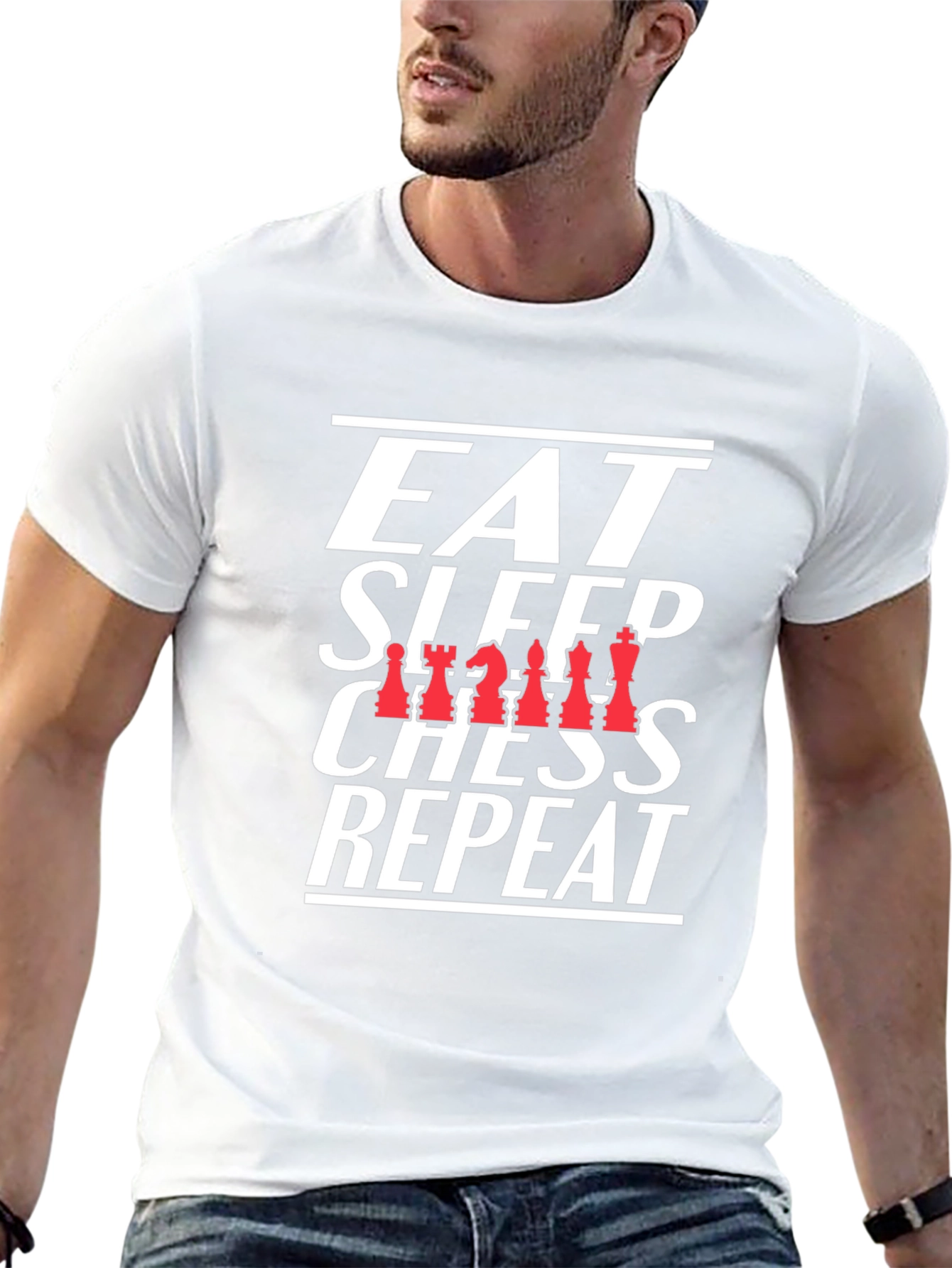 Eat Sleep Chess Repeat Black T-Shirt