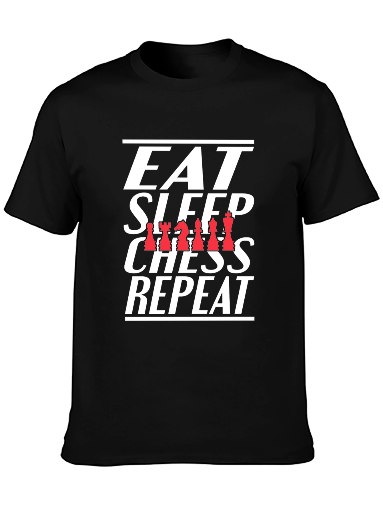 Eat Sleep Chess Repeat Black T-Shirt