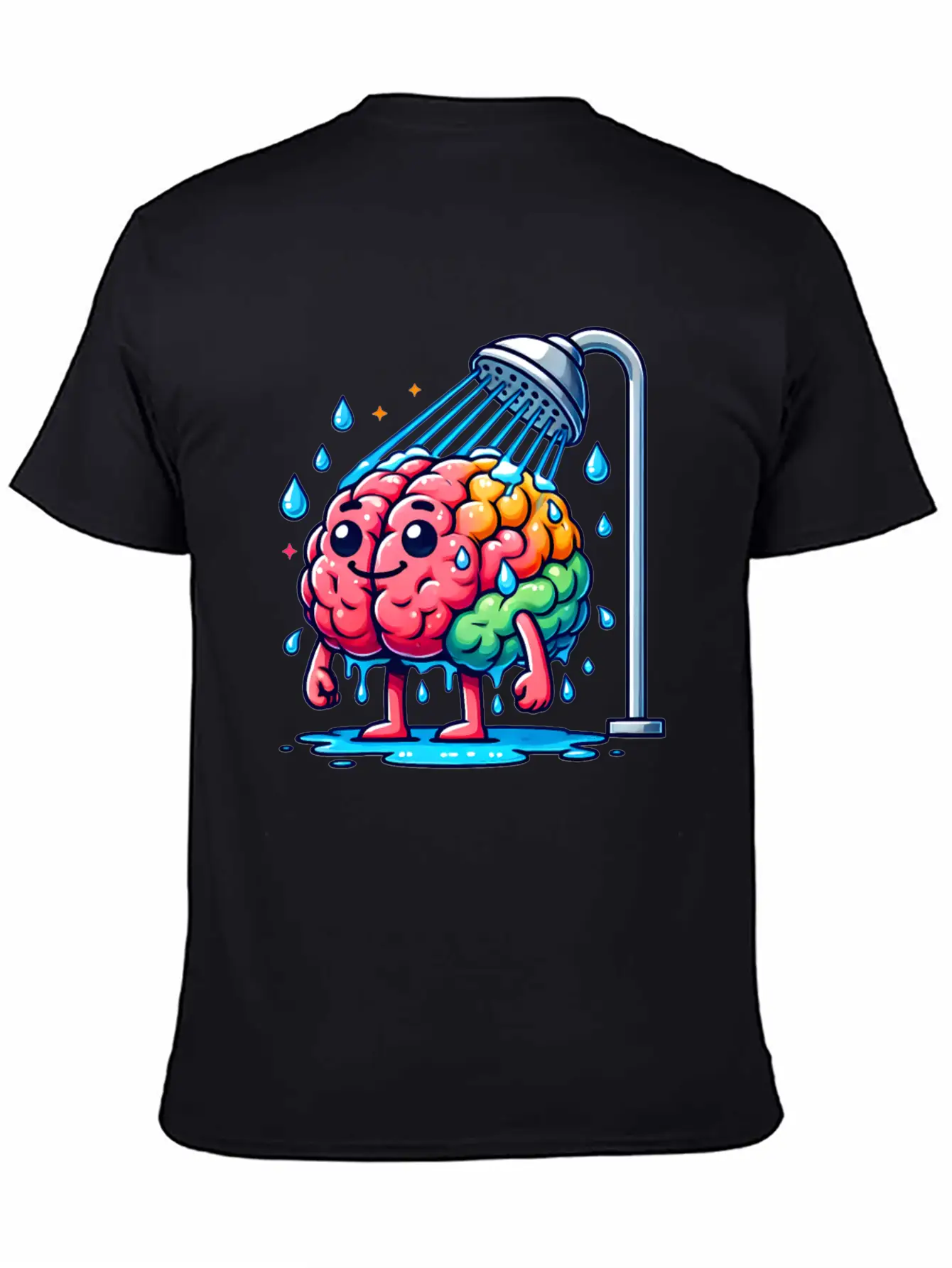 Brain Taking A Shower Essential Unisex Summer Tee – Soft Cotton Casual Fit