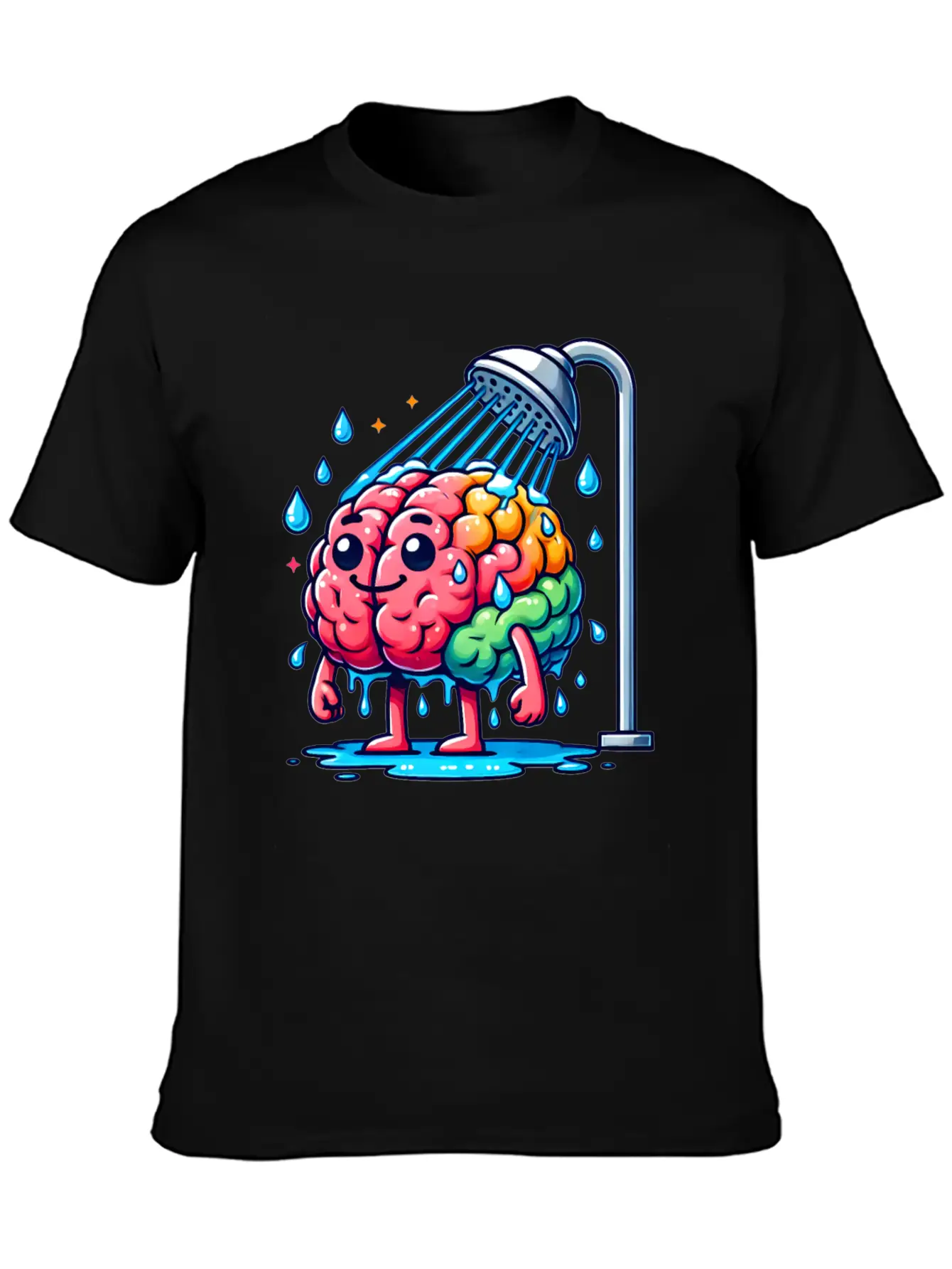 Brain Taking A Shower Essential Unisex Summer Tee – Soft Cotton Casual Fit