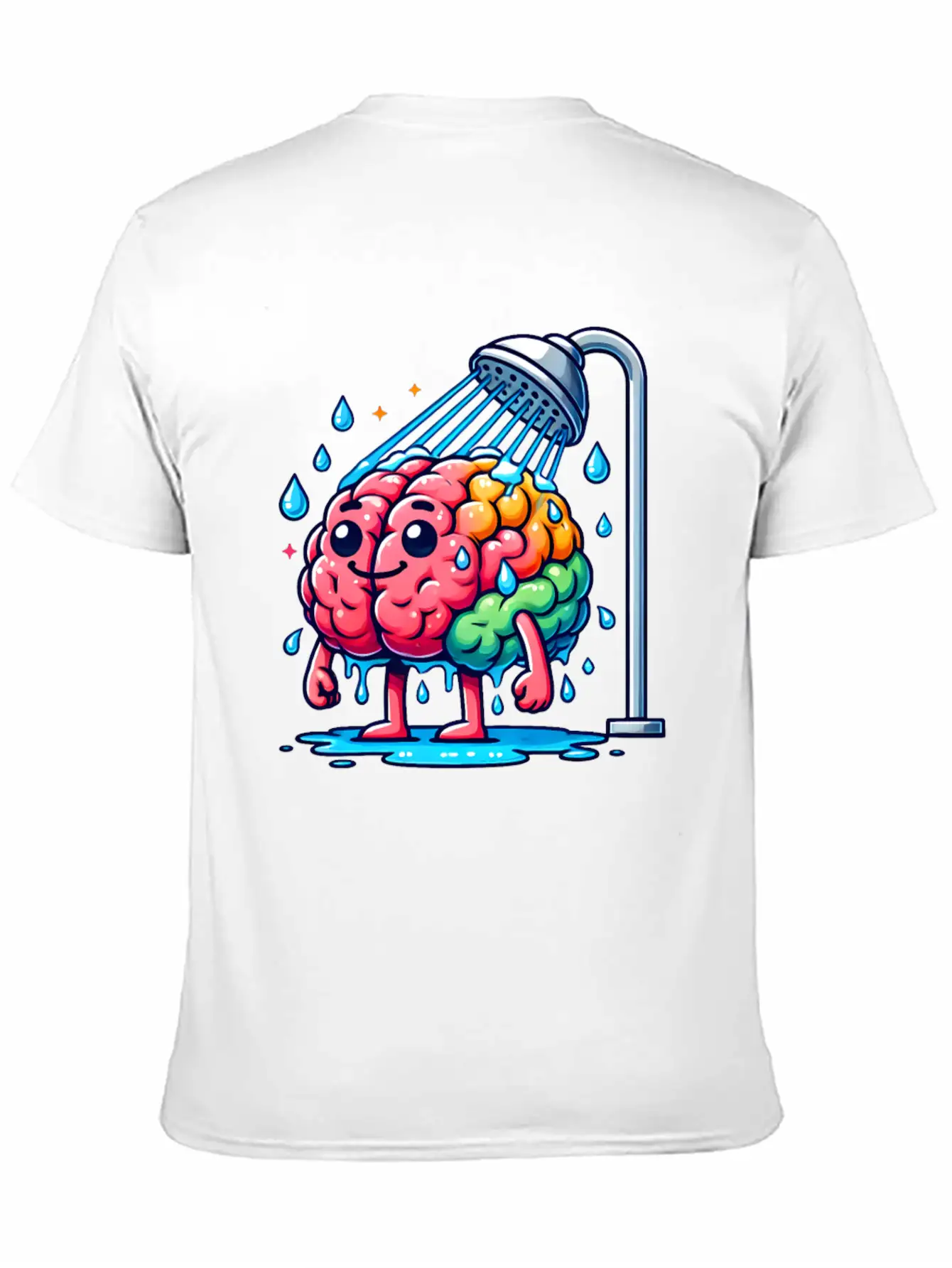 Brain Taking A Shower Essential Unisex Summer Tee – Soft Cotton Casual Fit