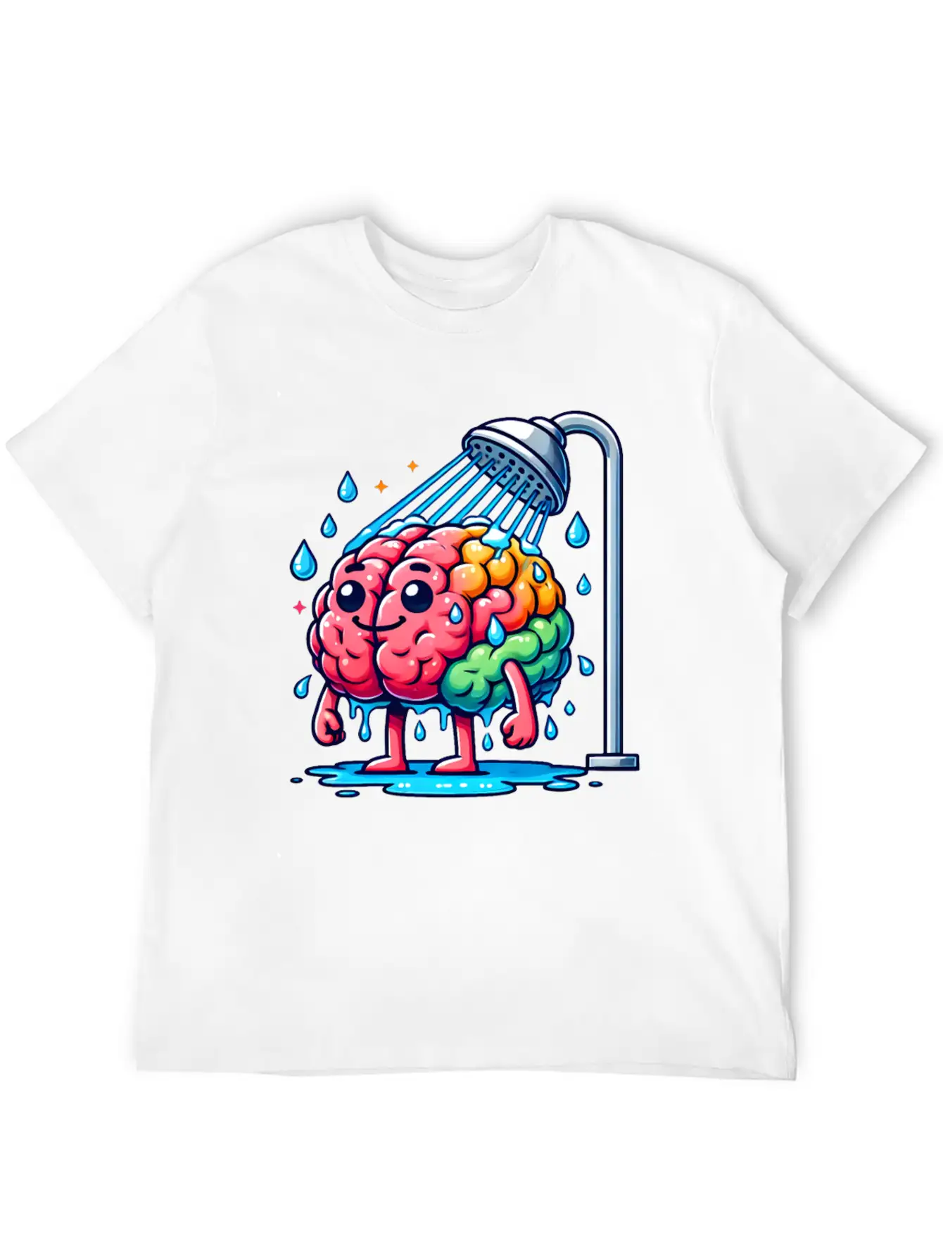 Brain Taking A Shower Essential Unisex Summer Tee – Soft Cotton Casual Fit