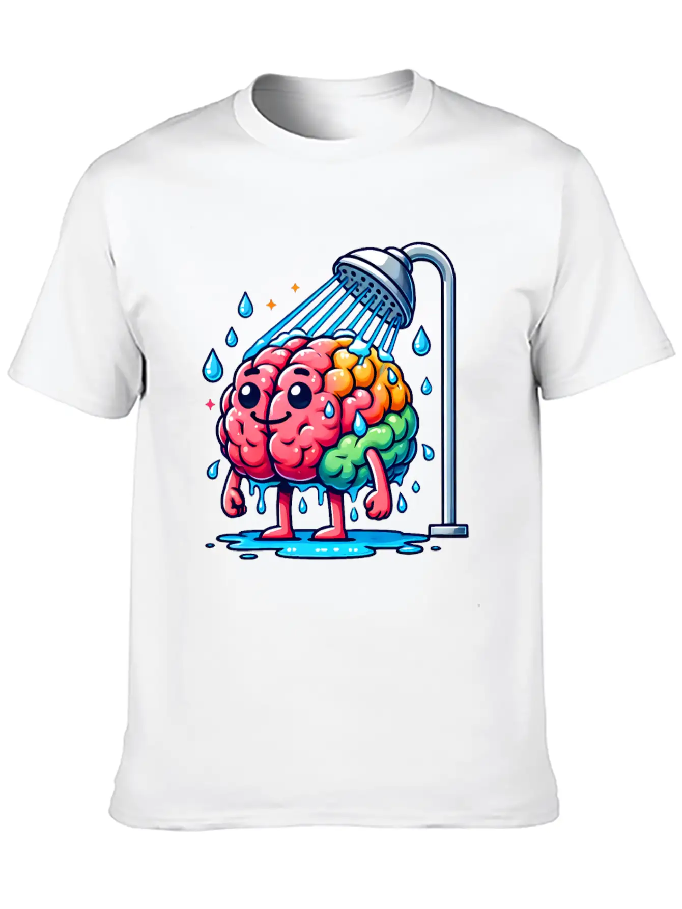 Brain Taking A Shower Essential Unisex Summer Tee – Soft Cotton Casual Fit