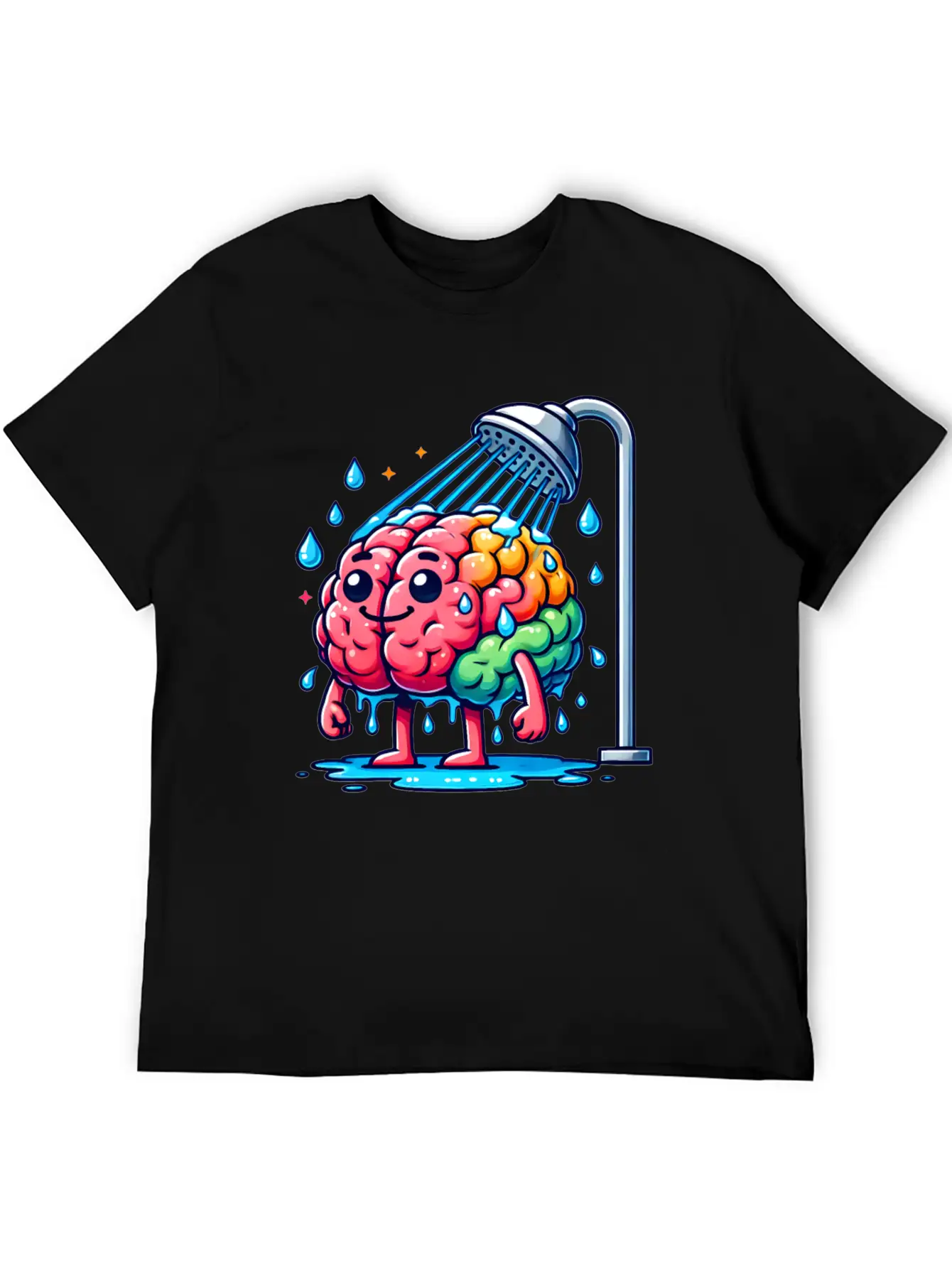 Brain Taking A Shower Essential Unisex Summer Tee – Soft Cotton Casual Fit