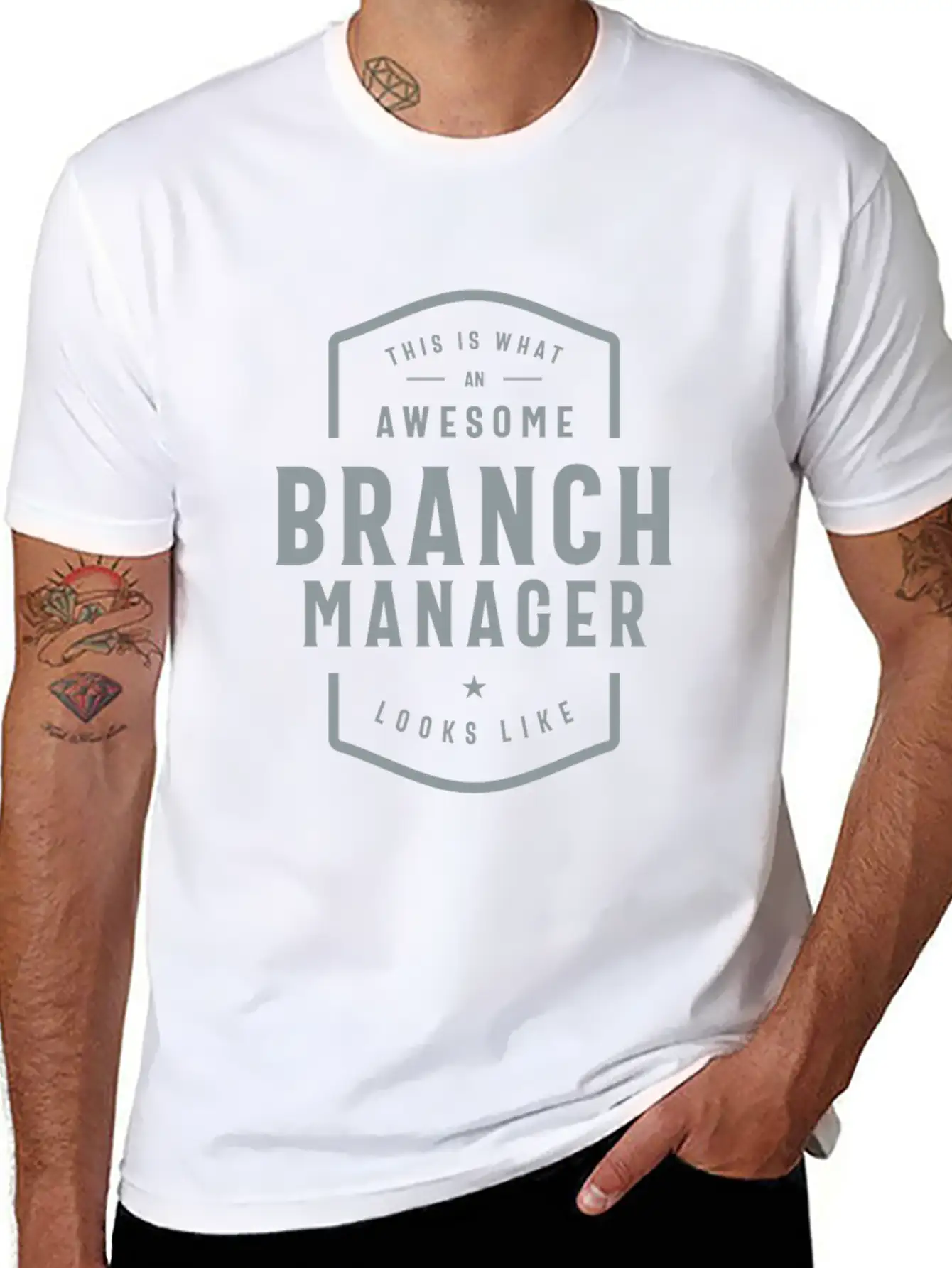 Branch Manager Funny Job Occupation Unisex Short Sleeve Soft Cotton T-Shirt – Casual Everyday Wear