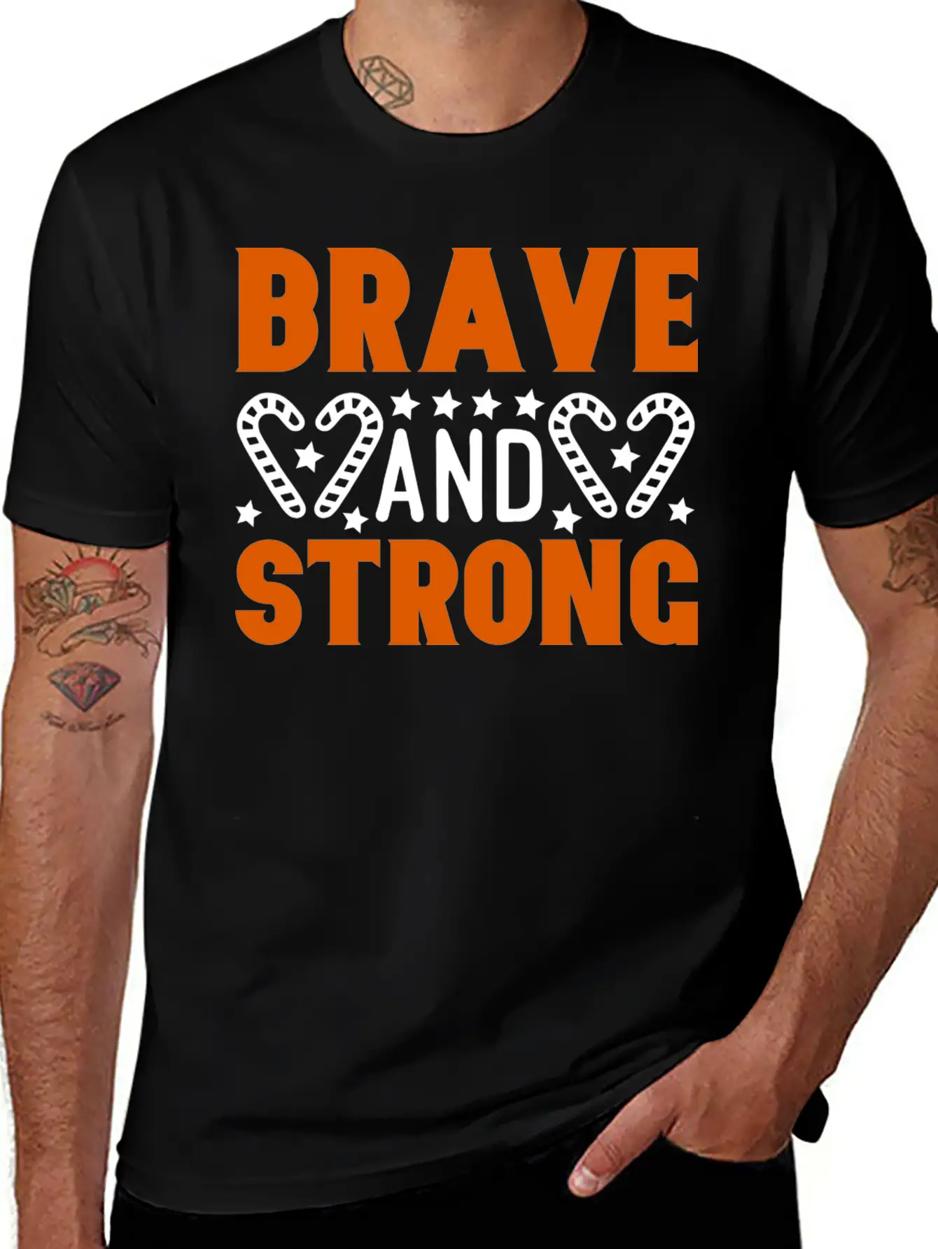 Brave And Strong Comfortable Minimalist Graphic Tee – Summer Style Essential
