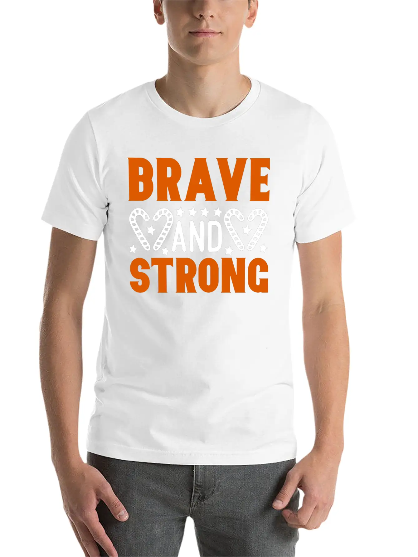 Brave And Strong Comfortable Minimalist Graphic Tee – Summer Style Essential