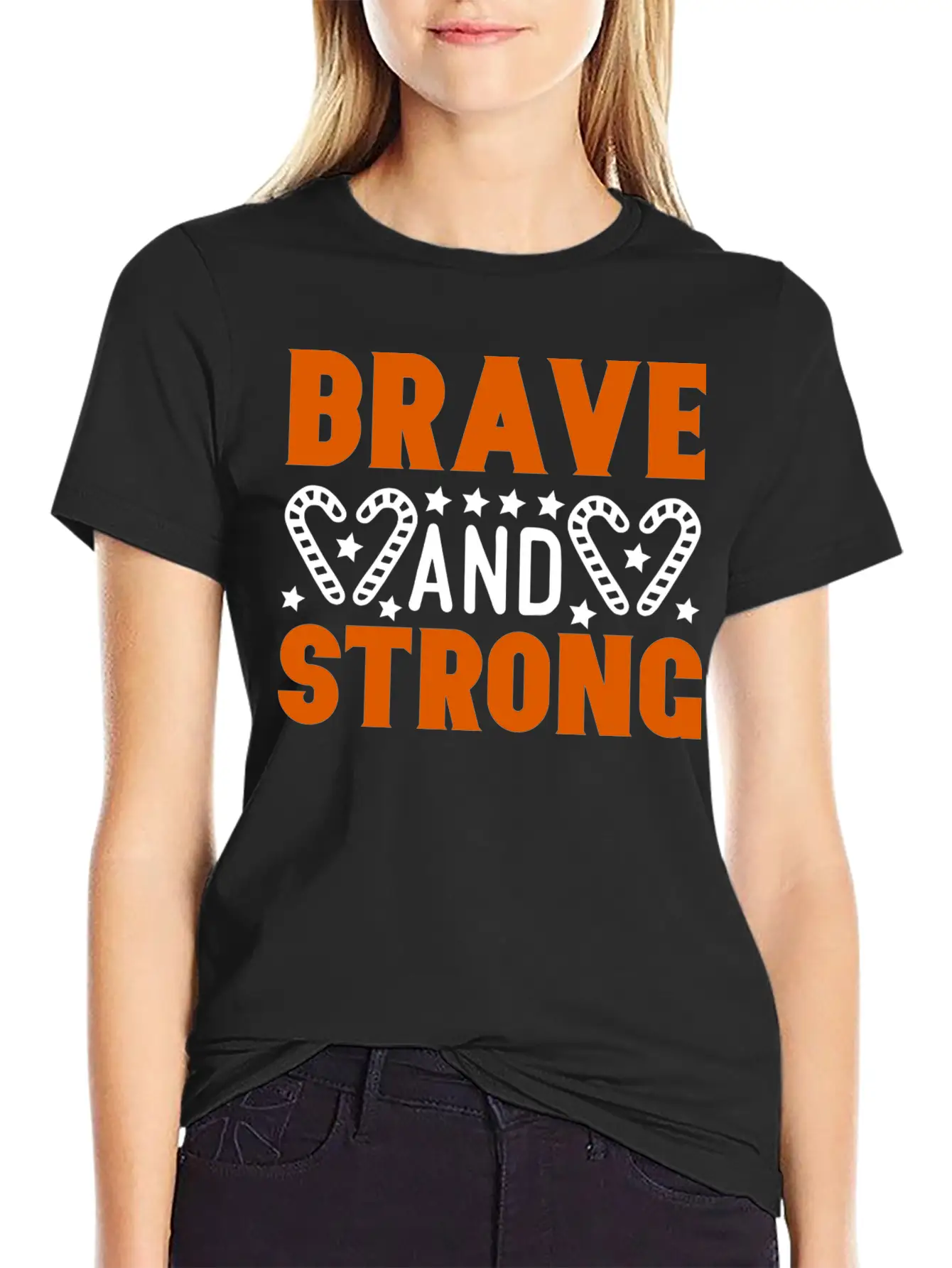 Brave And Strong Comfortable Minimalist Graphic Tee – Summer Style Essential