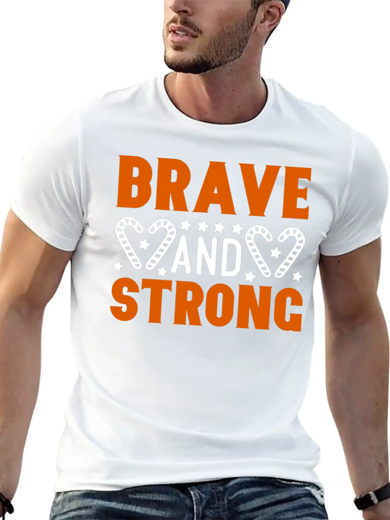 Brave And Strong Comfortable Minimalist Graphic Tee – Summer Style Essential