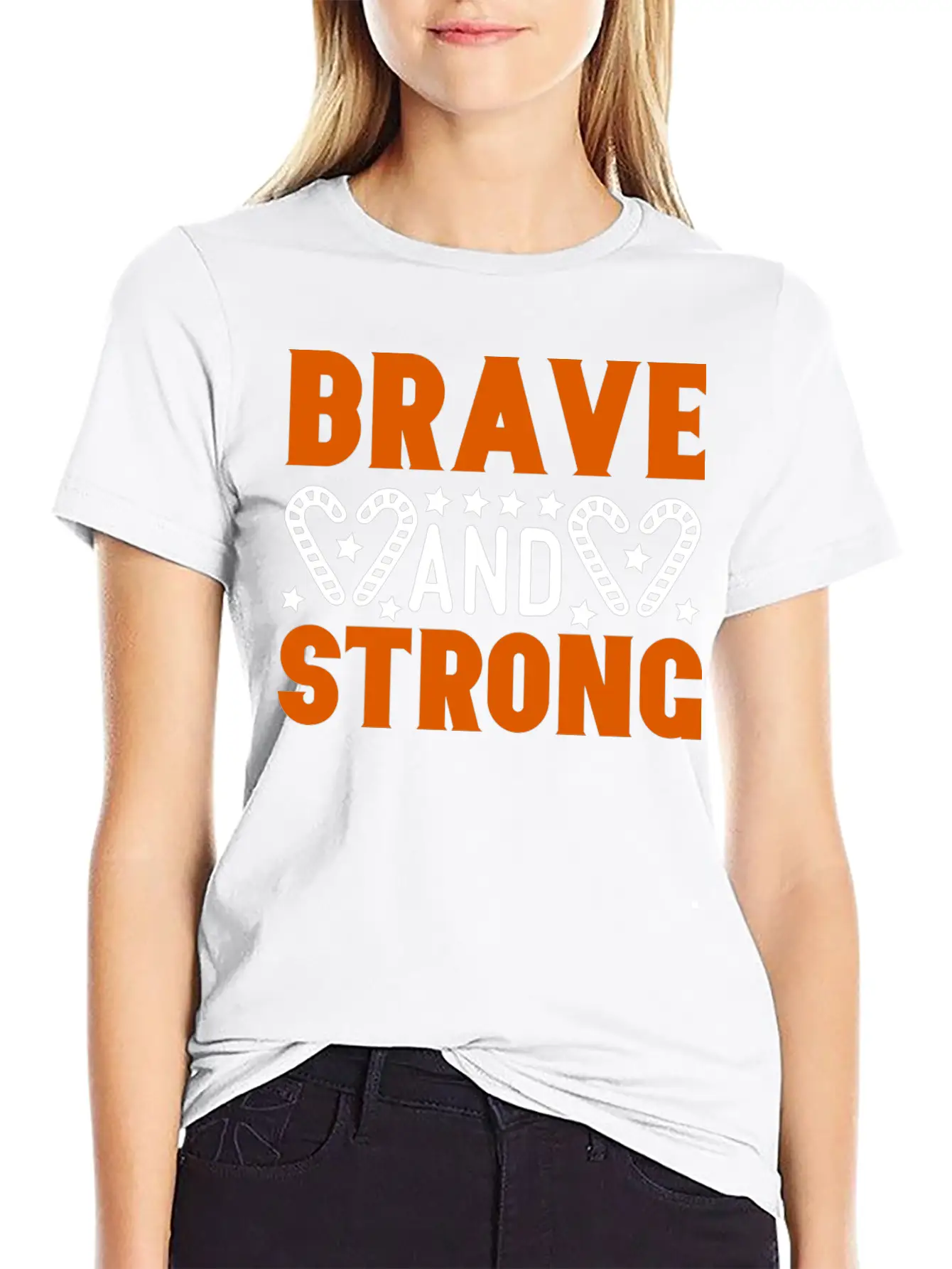 Brave And Strong Comfortable Minimalist Graphic Tee – Summer Style Essential
