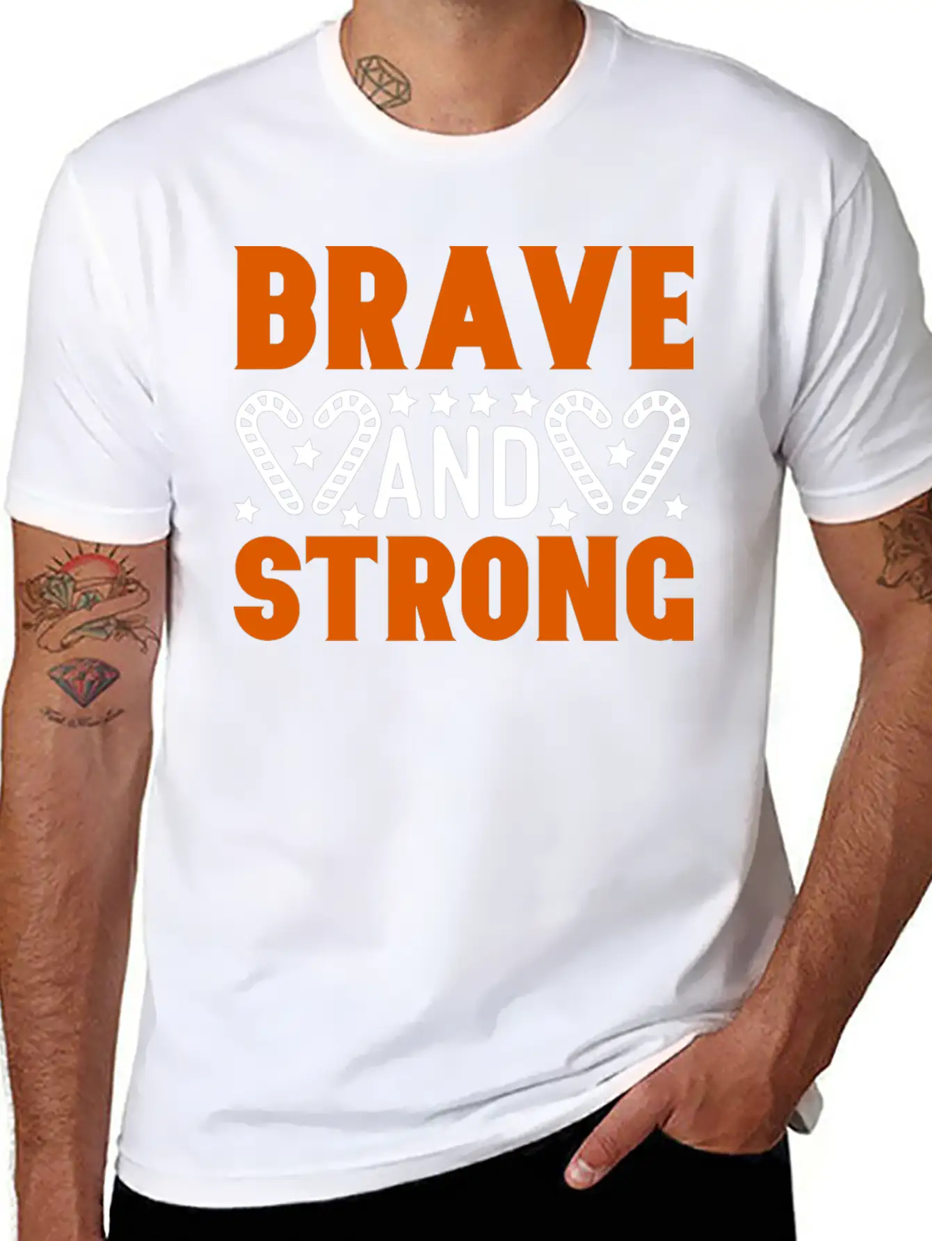 Brave And Strong Comfortable Minimalist Graphic Tee – Summer Style Essential