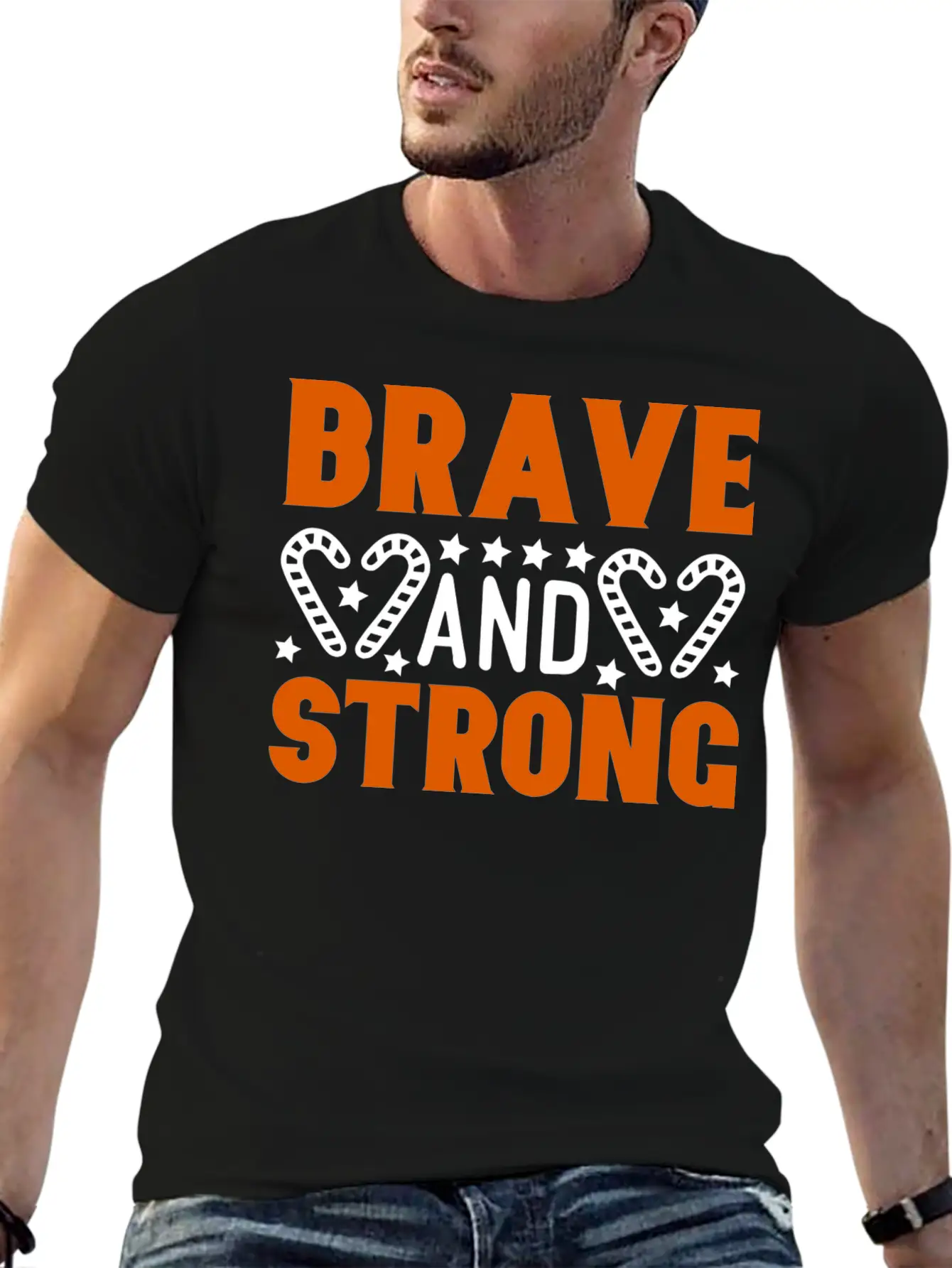 Brave And Strong Comfortable Minimalist Graphic Tee – Summer Style Essential