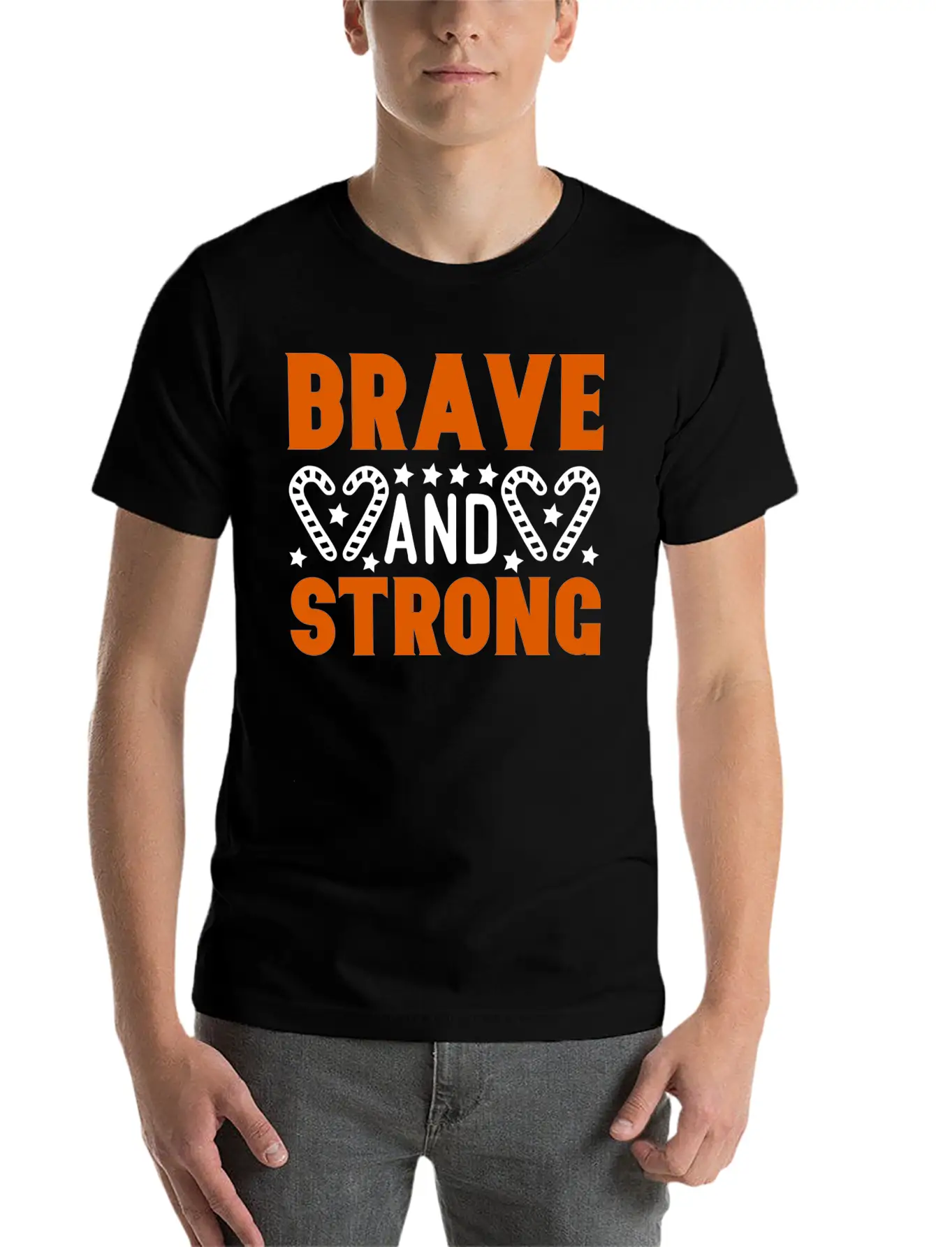 Brave And Strong Comfortable Minimalist Graphic Tee – Summer Style Essential