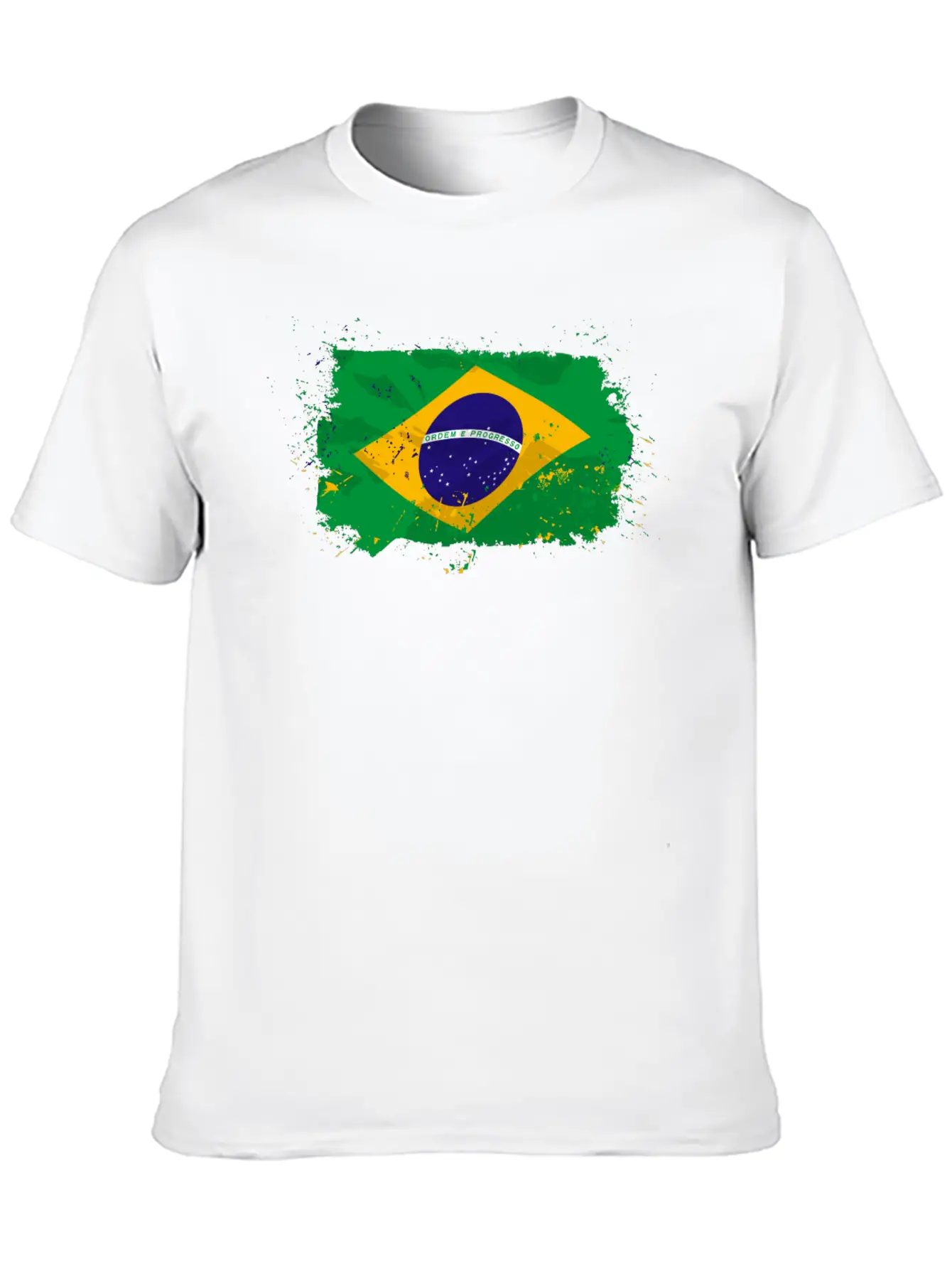Brazil Flag Comfortable Minimalist Graphic Tee – Summer Style Essential