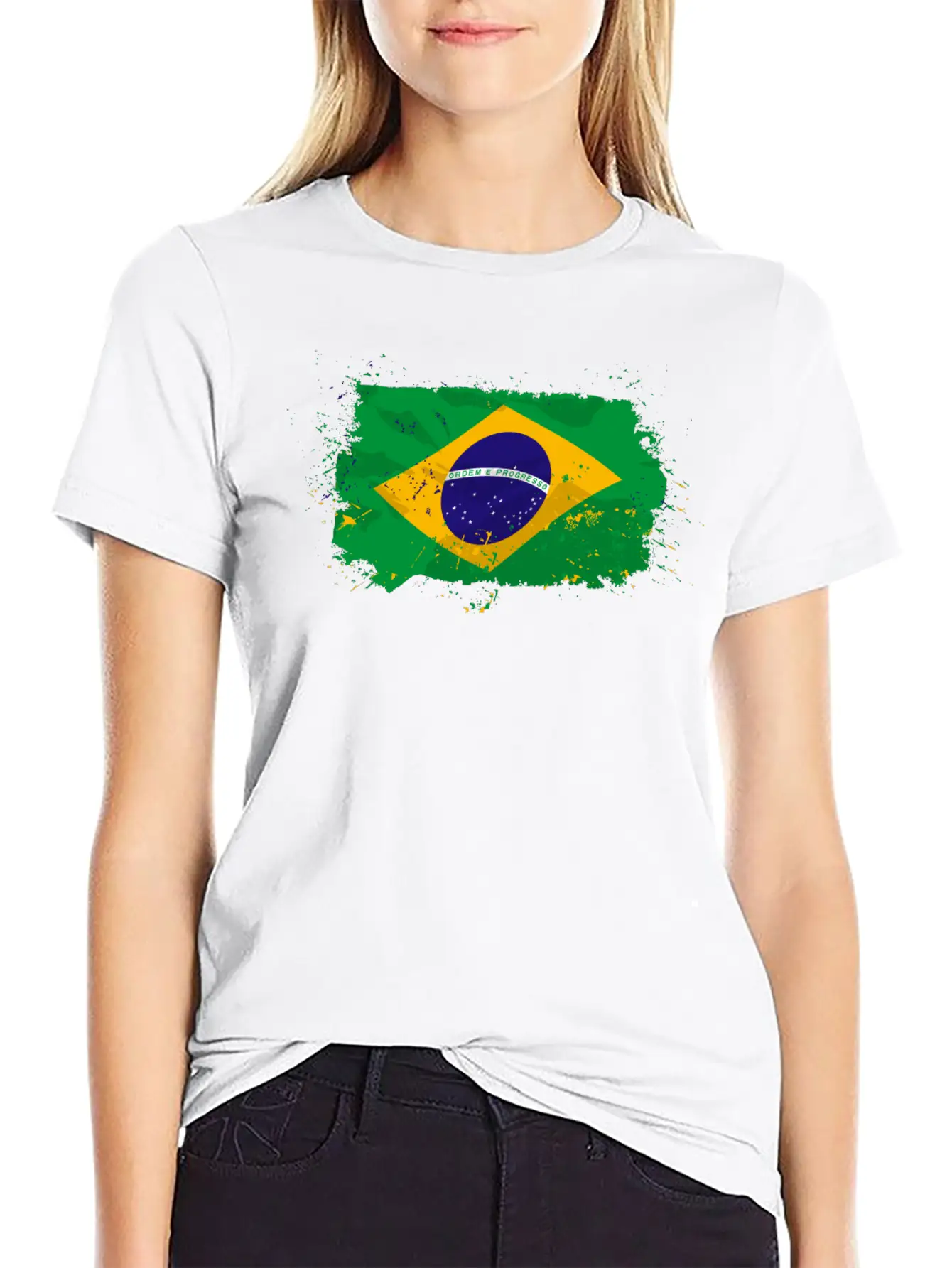 Brazil Flag Comfortable Minimalist Graphic Tee – Summer Style Essential