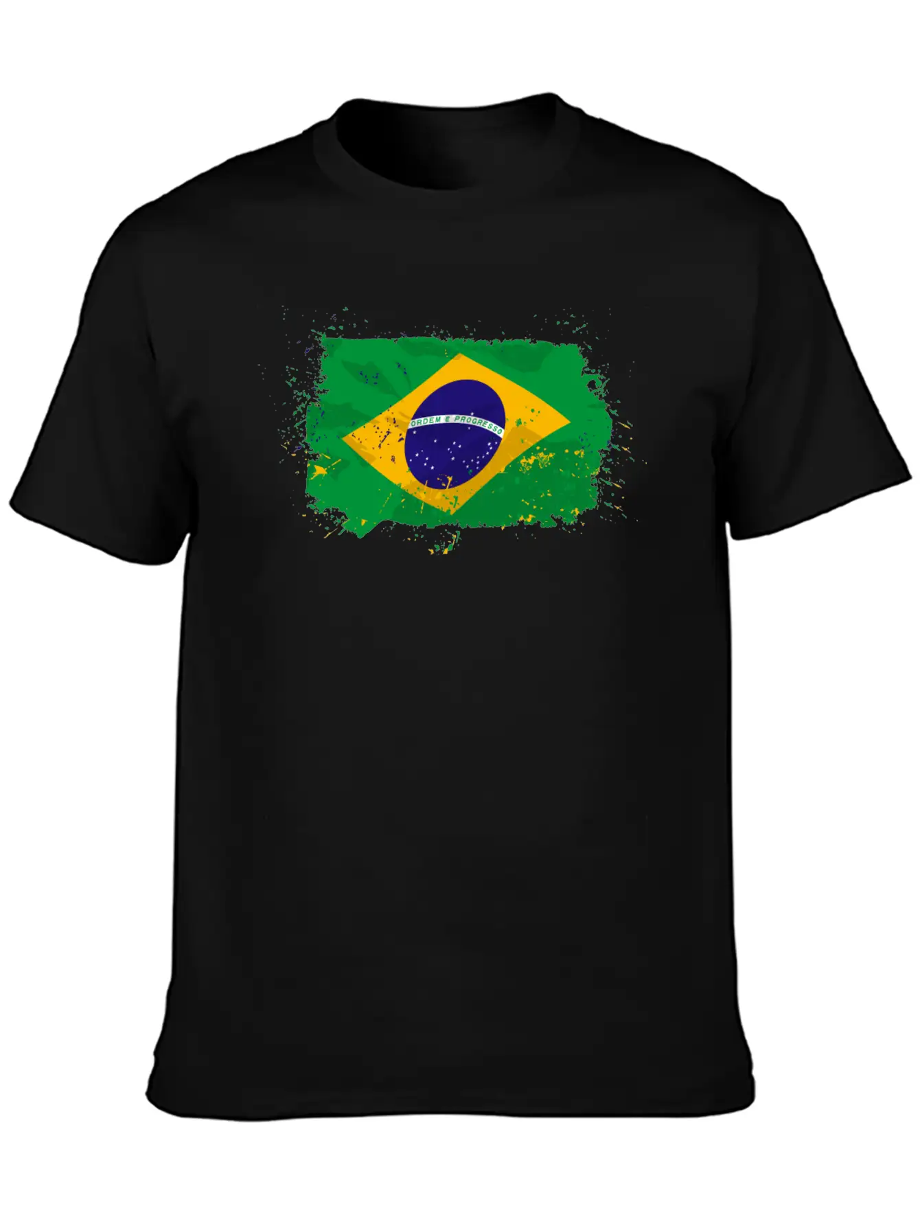 Brazil Flag Comfortable Minimalist Graphic Tee – Summer Style Essential