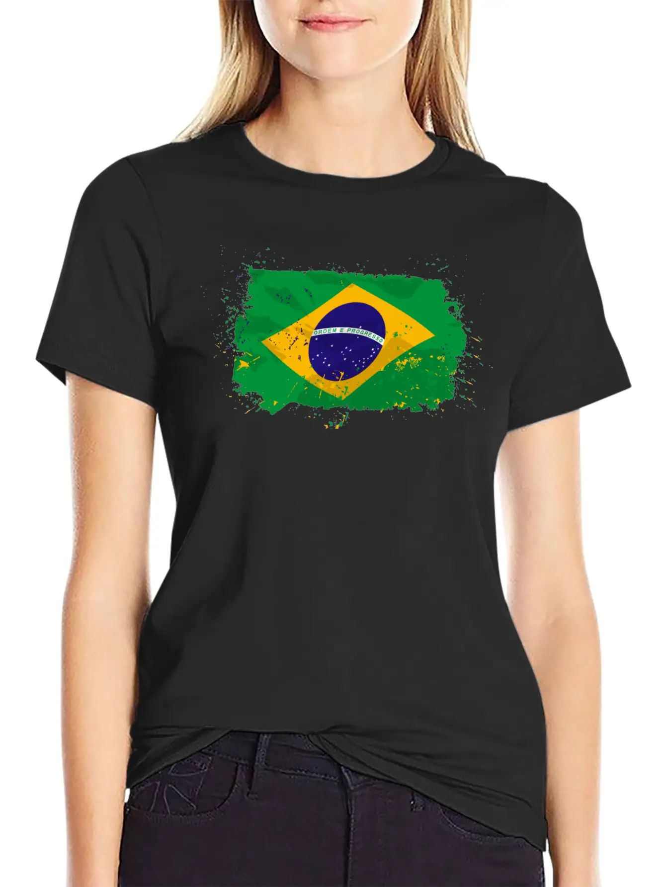 Brazil Flag Comfortable Minimalist Graphic Tee – Summer Style Essential