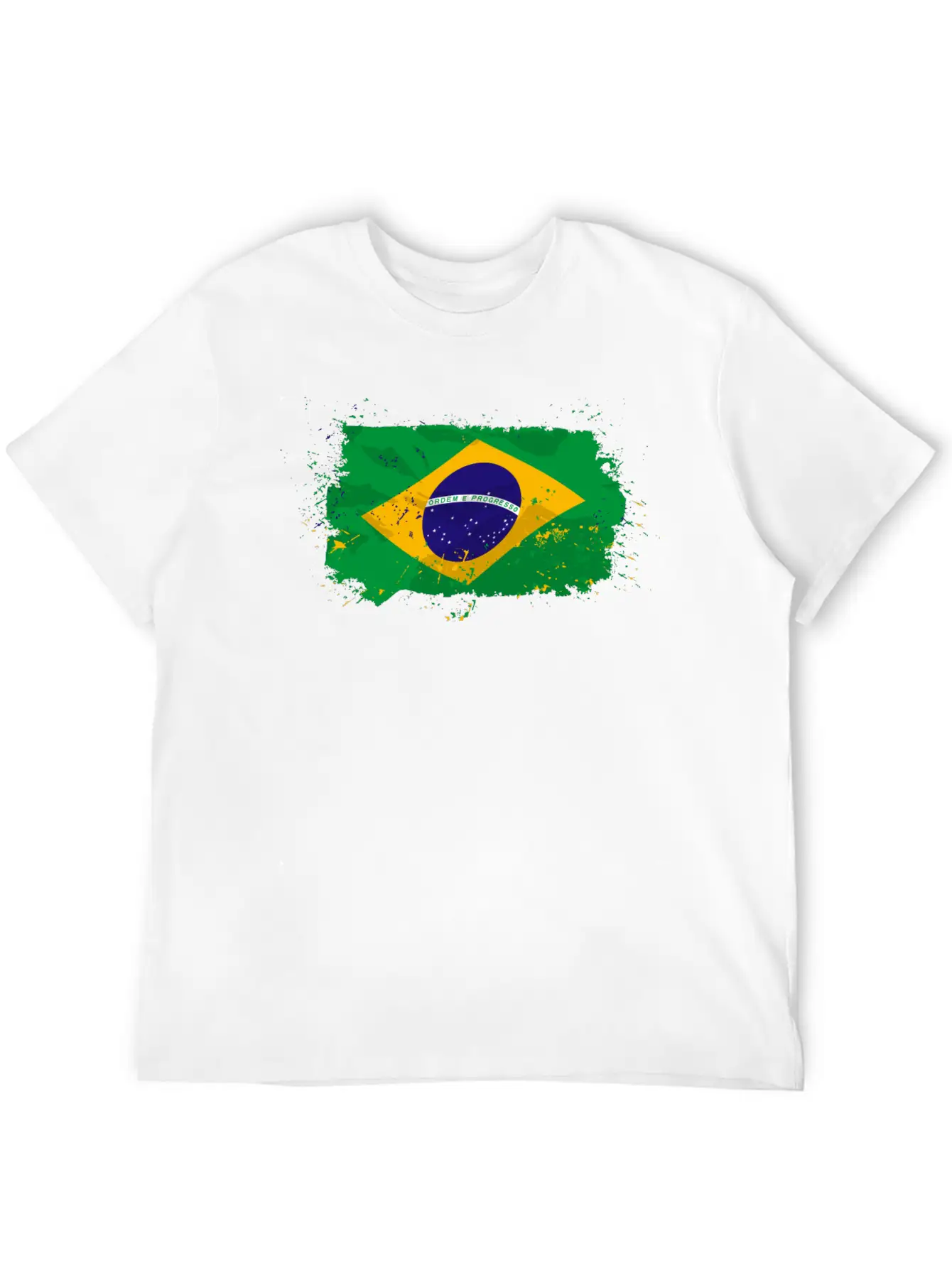 Brazil Flag Comfortable Minimalist Graphic Tee – Summer Style Essential
