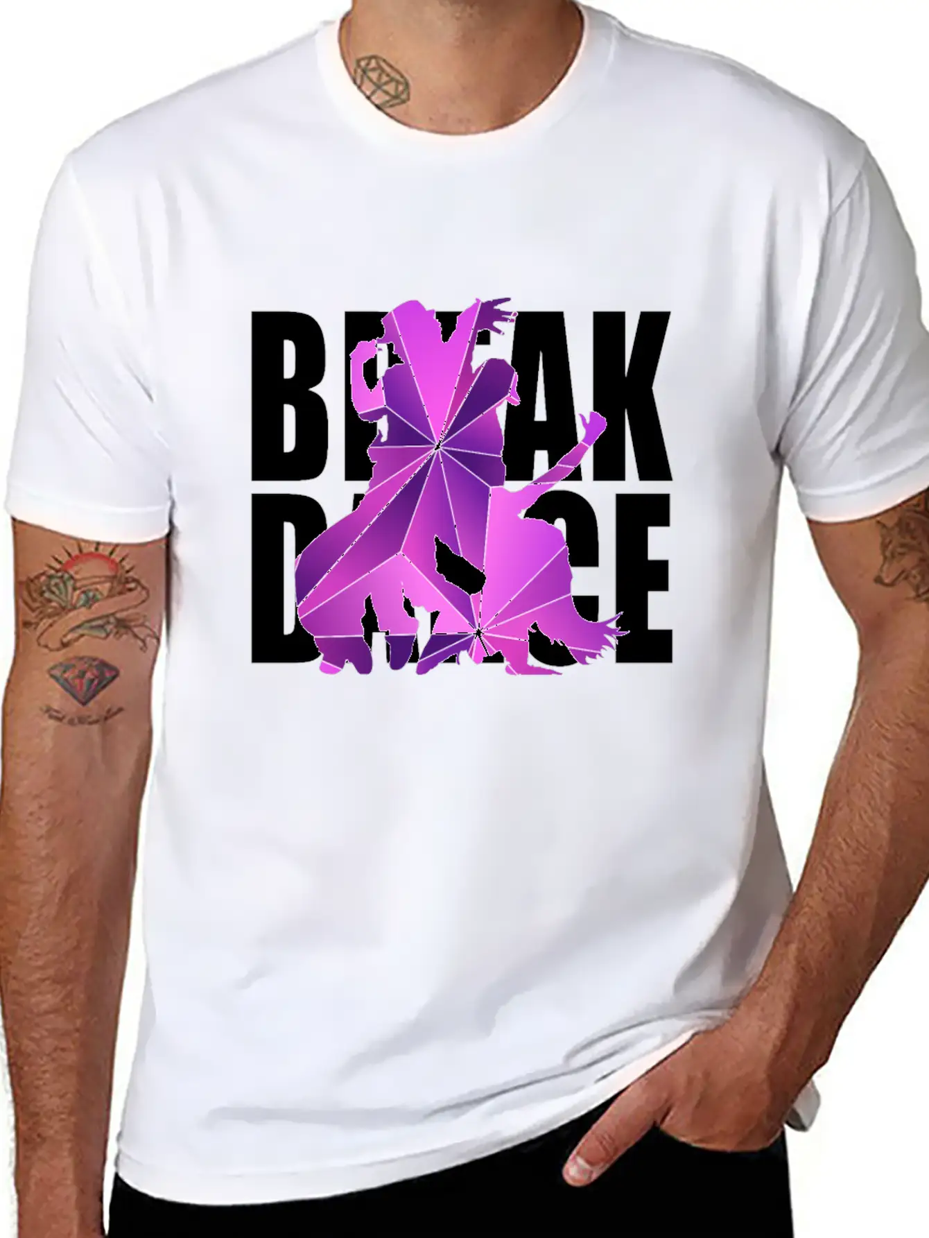 Break Dance Hip Hop Unisex Short Sleeve Soft Cotton T-Shirt – Casual Everyday Wear