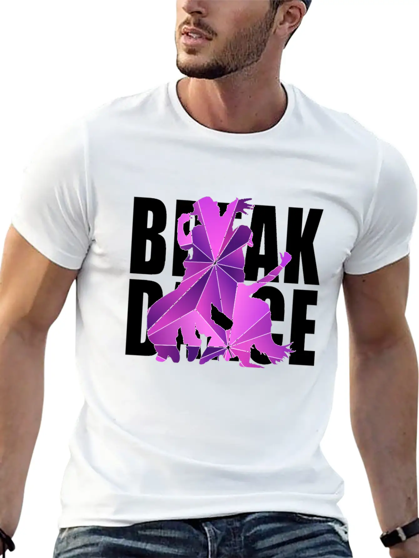Break Dance Hip Hop Unisex Short Sleeve Soft Cotton T-Shirt – Casual Everyday Wear