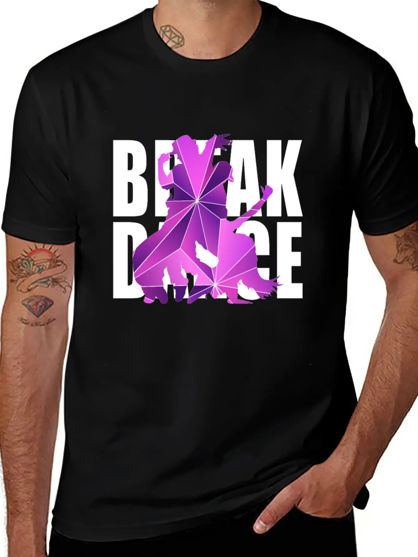 Break Dance Hip Hop Unisex Short Sleeve Soft Cotton T-Shirt – Casual Everyday Wear