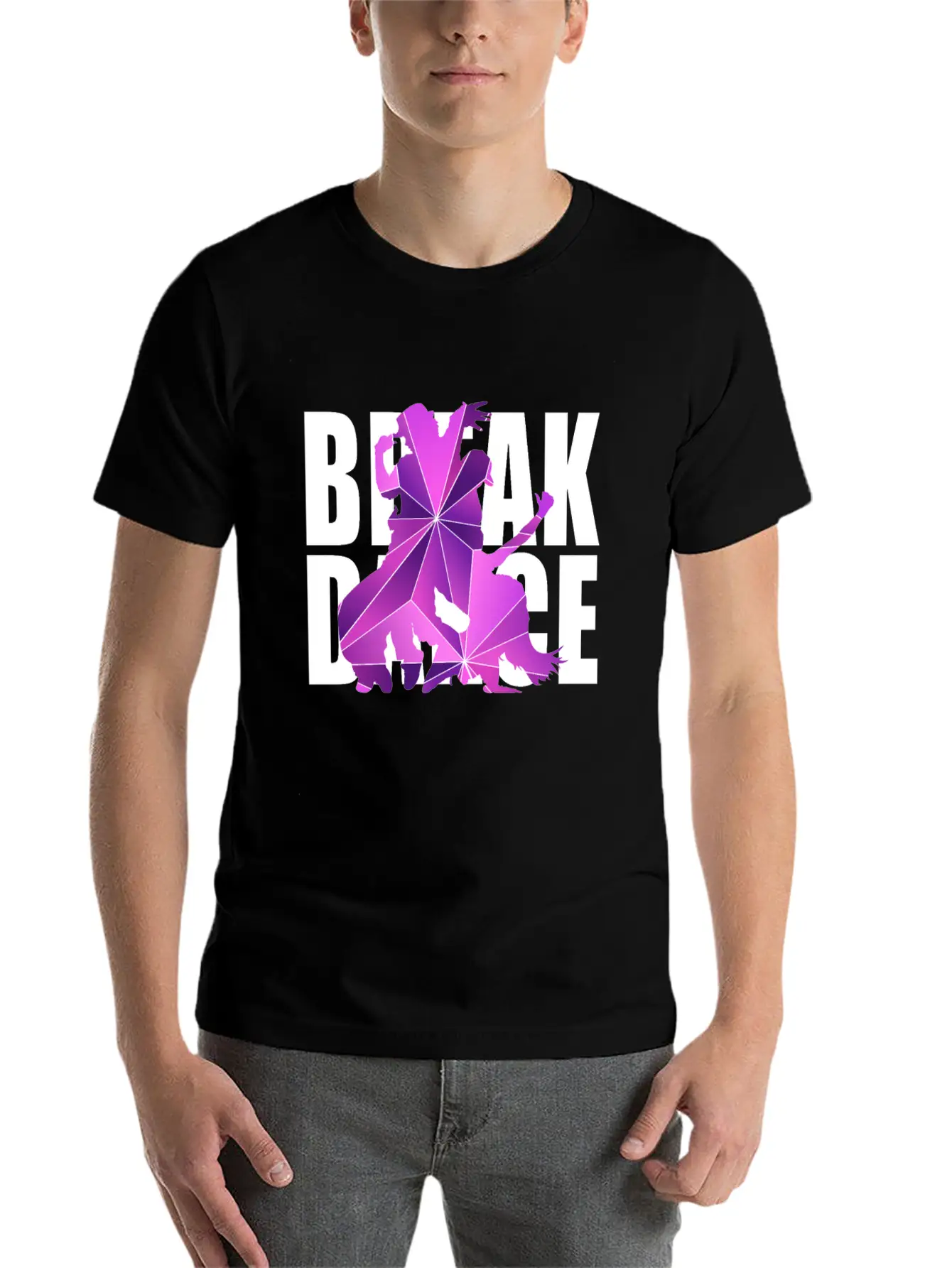 Break Dance Hip Hop Unisex Short Sleeve Soft Cotton T-Shirt – Casual Everyday Wear