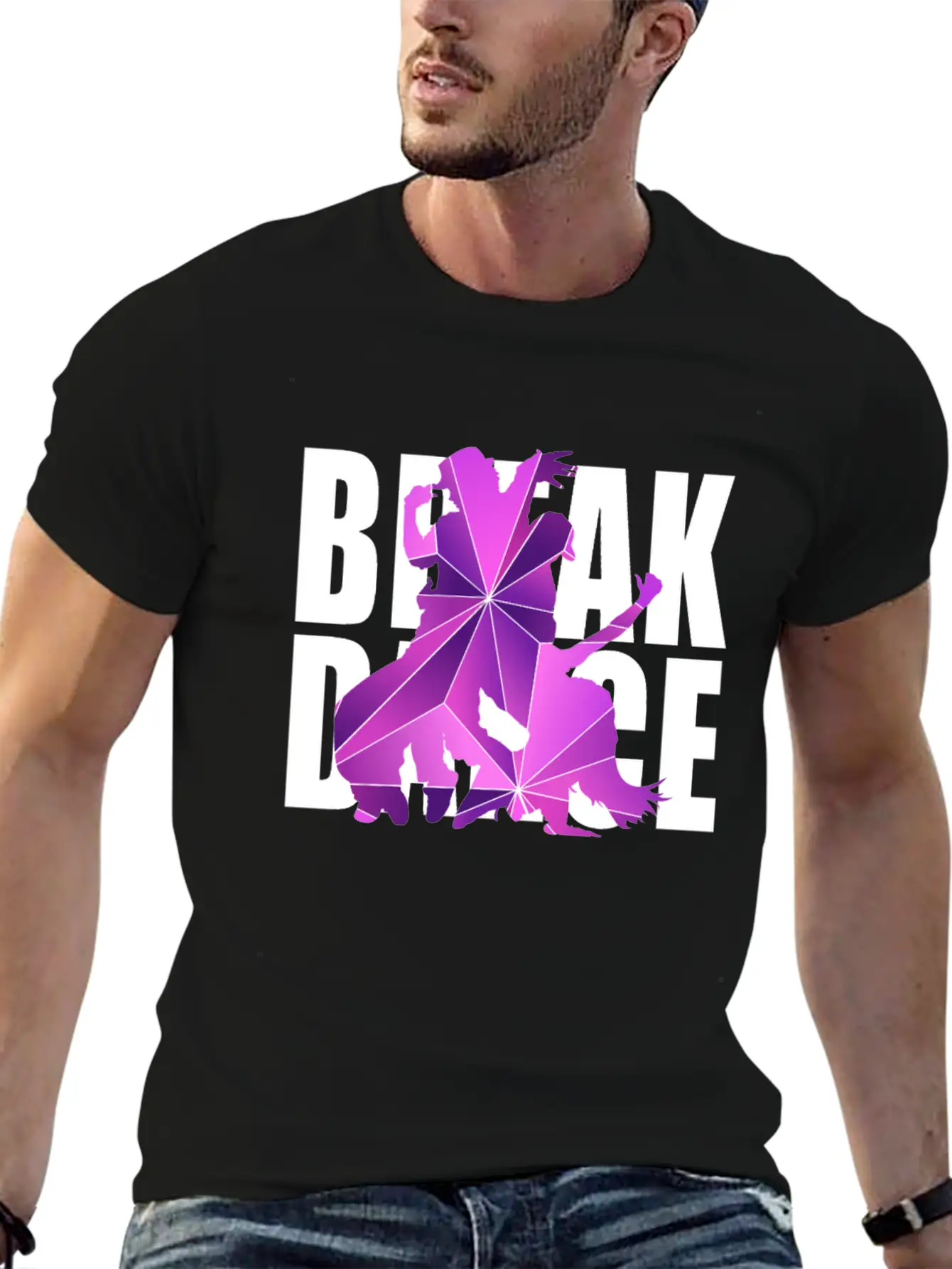 Break Dance Hip Hop Unisex Short Sleeve Soft Cotton T-Shirt – Casual Everyday Wear