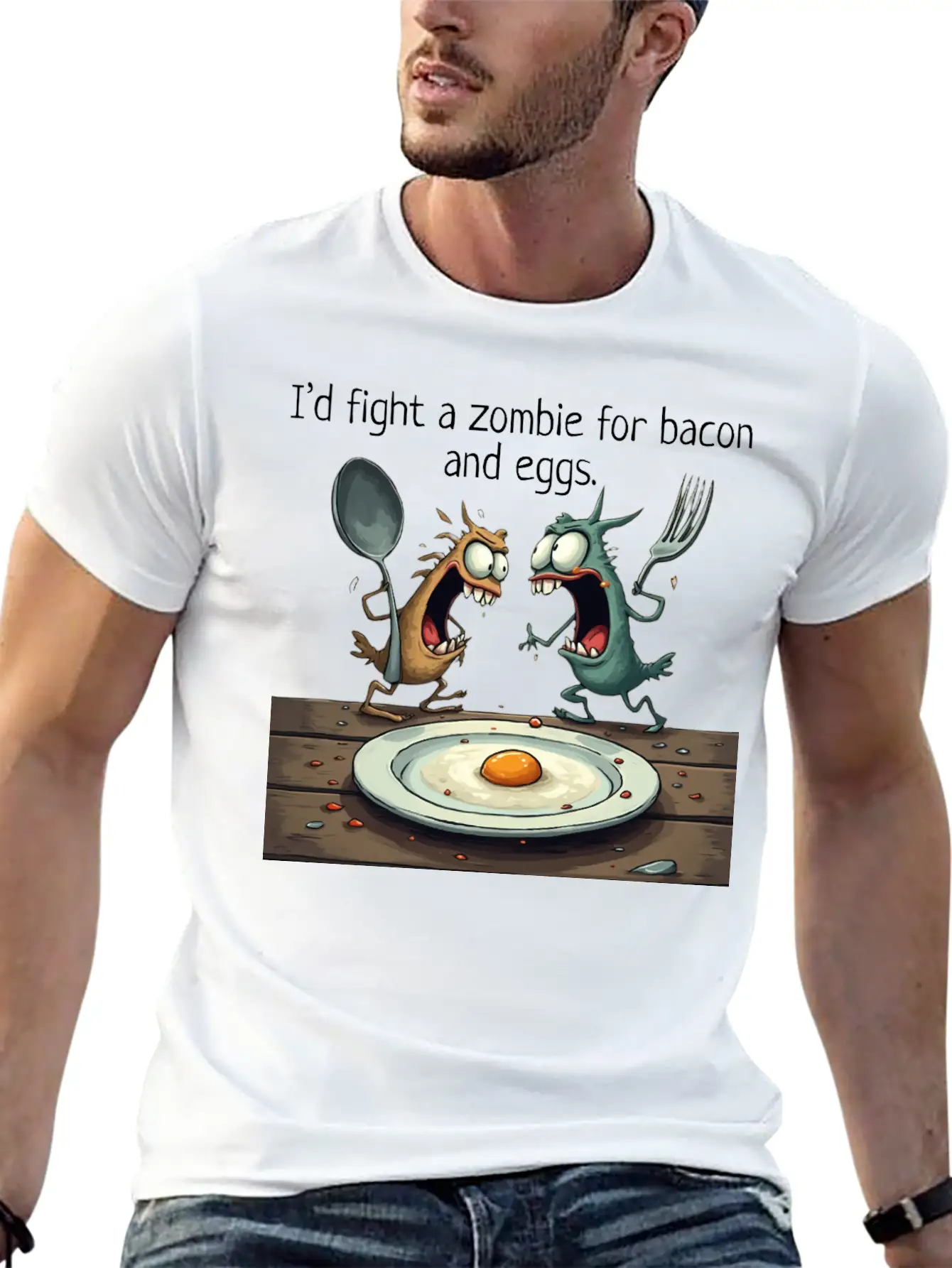Breakfast Essential Unisex Summer Tee – Soft Cotton Casual Fit