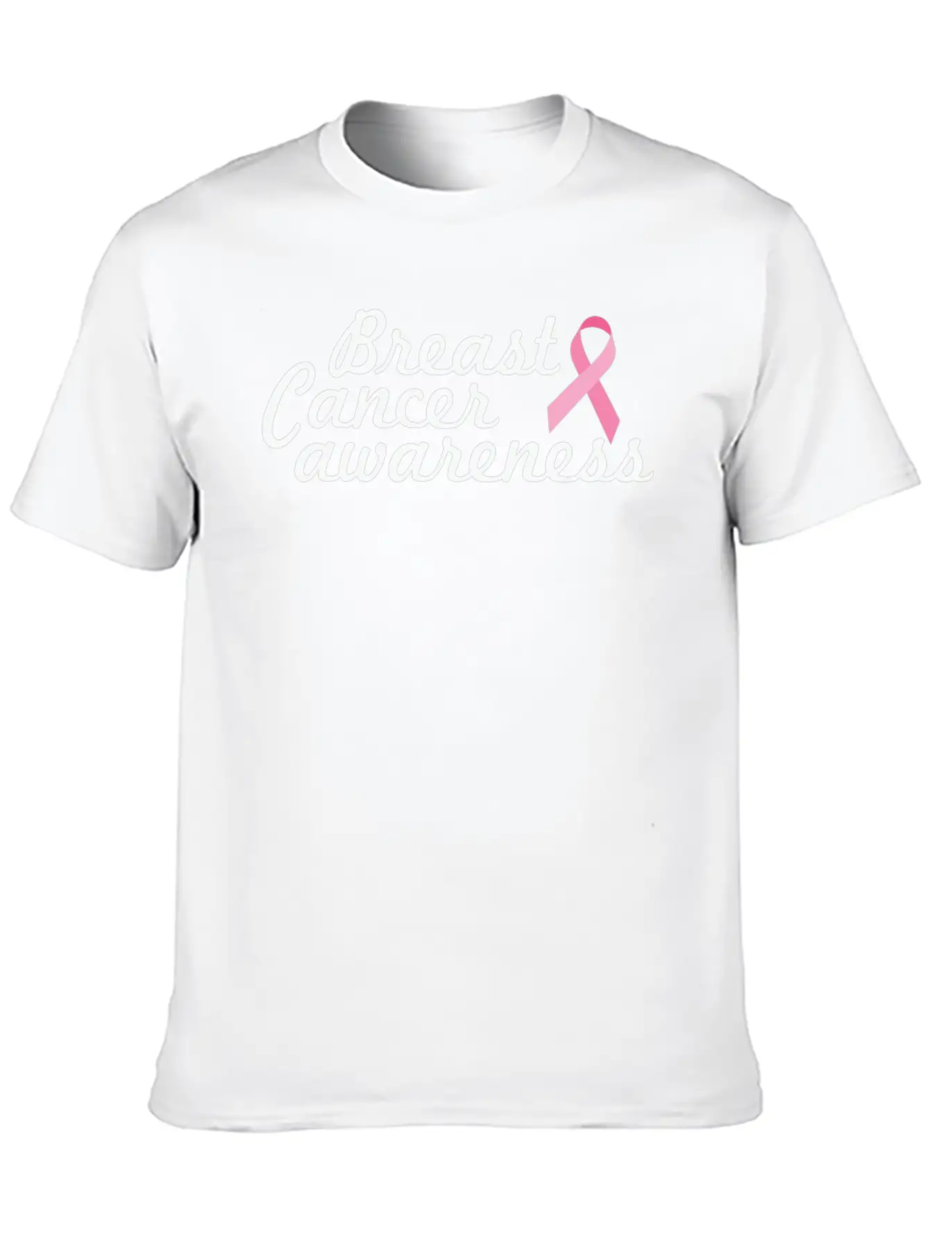 Breast Cancer Awareness Basic Graphic T-Shirt – Daily Comfort In Soft Cotton