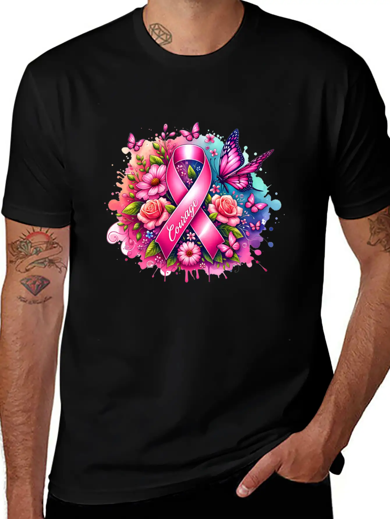 Breast Cancer Awareness Stylish Everyday T-Shirt – Unisex Basic Cotton Tee
