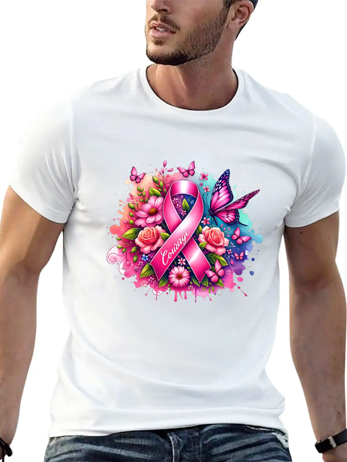 Breast Cancer Awareness Stylish Everyday T-Shirt – Unisex Basic Cotton Tee