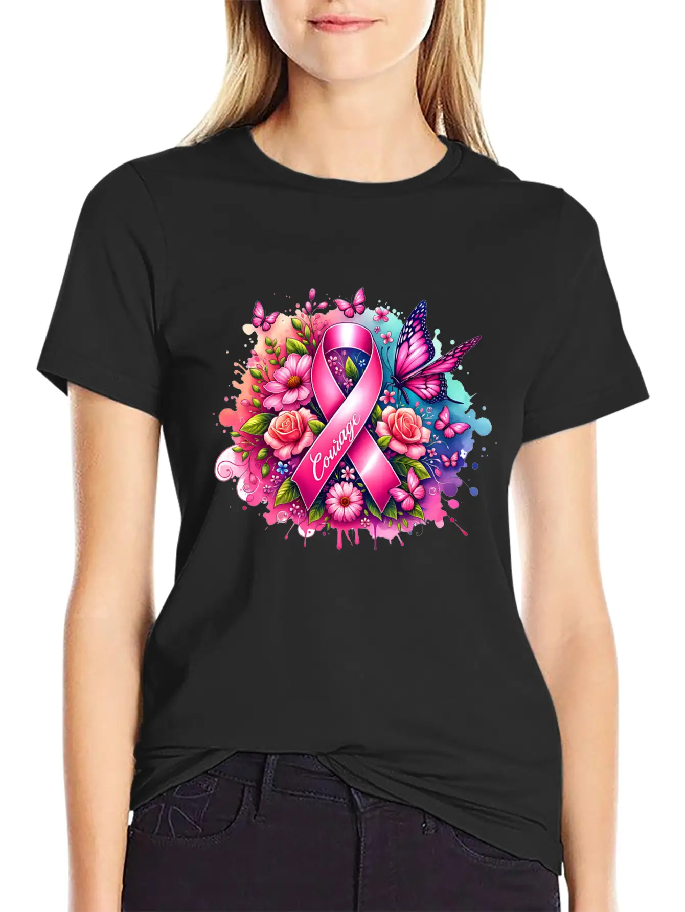 Breast Cancer Awareness Stylish Everyday T-Shirt – Unisex Basic Cotton Tee