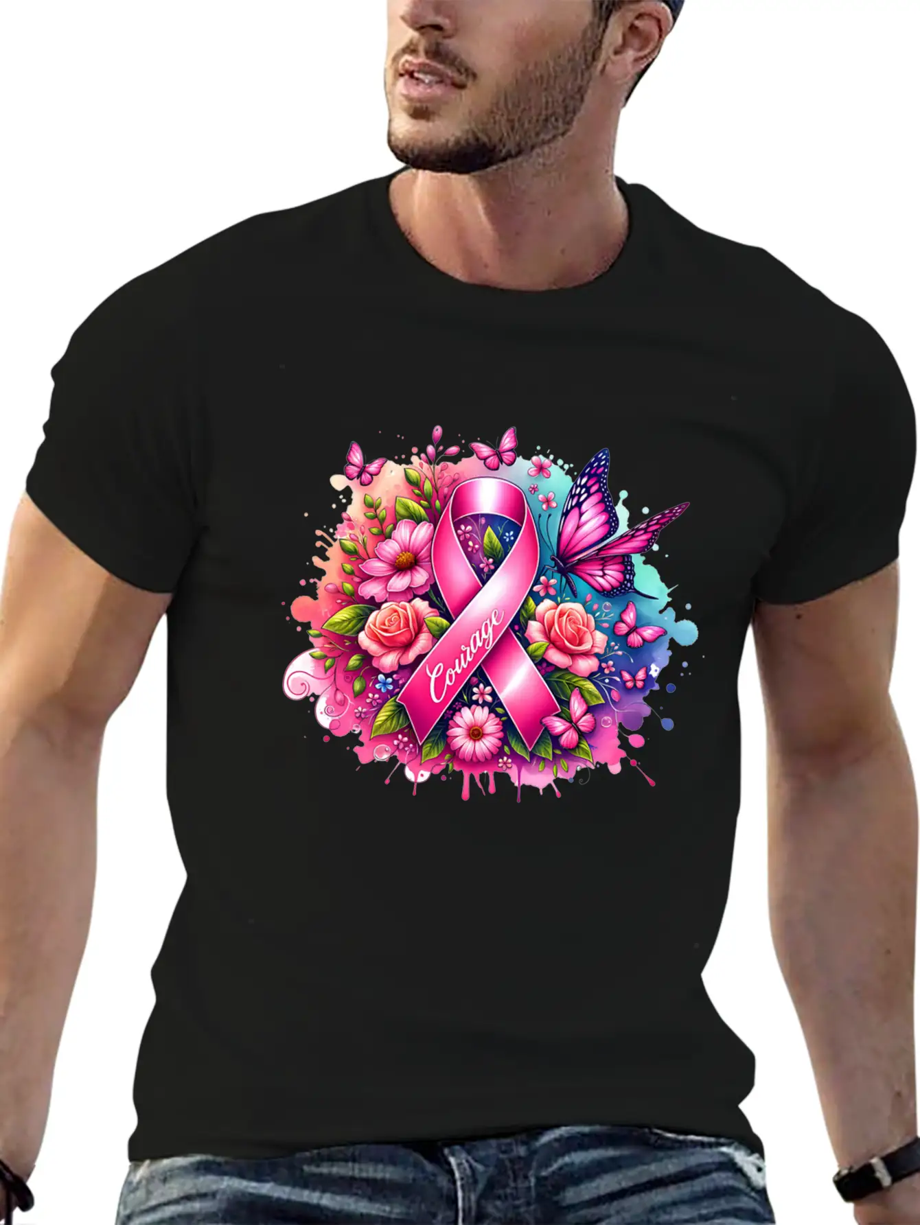 Breast Cancer Awareness Stylish Everyday T-Shirt – Unisex Basic Cotton Tee
