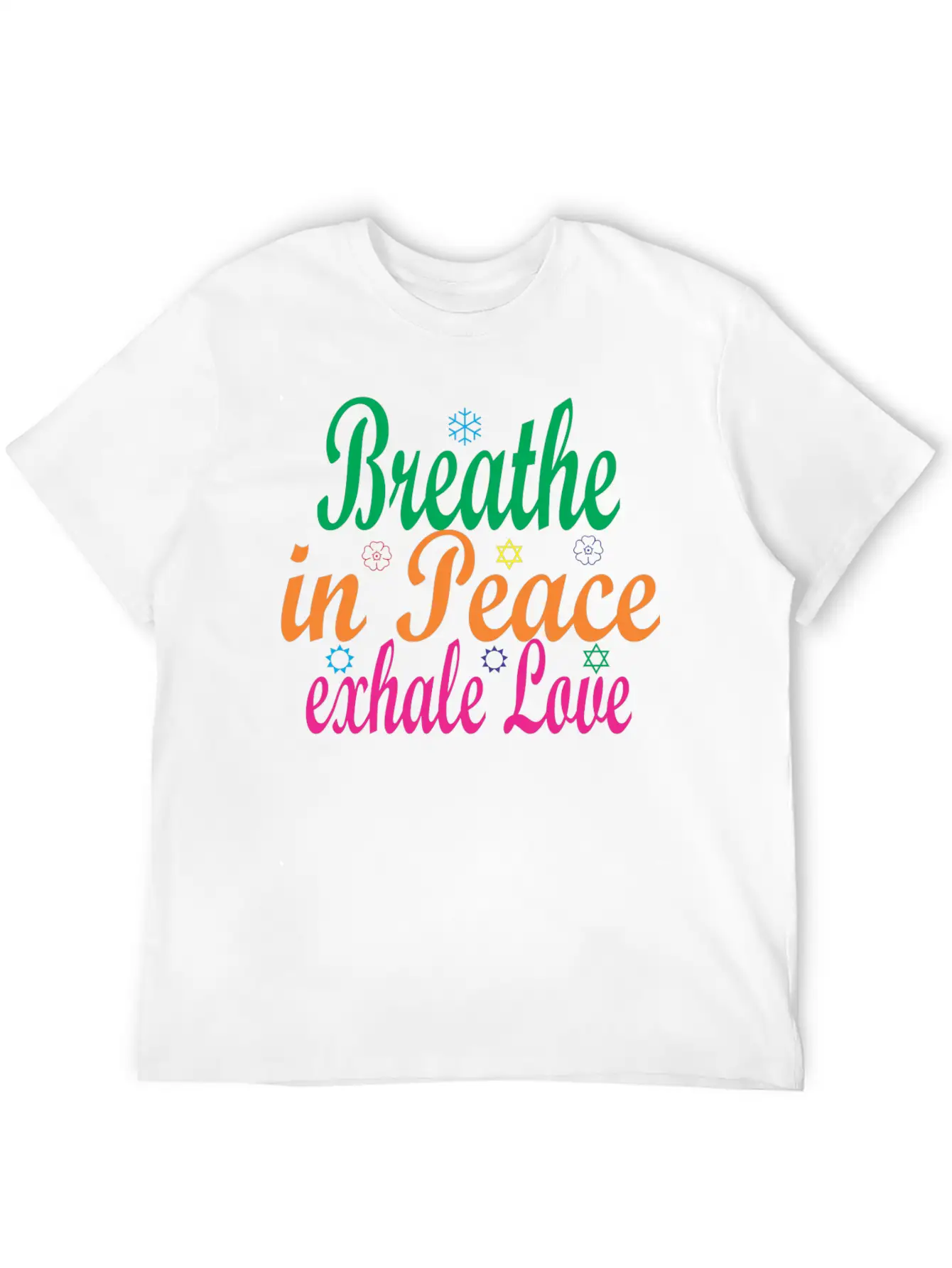 Breathe In Peace Exhale Love Comfortable Minimalist Graphic Tee – Summer Style Essential