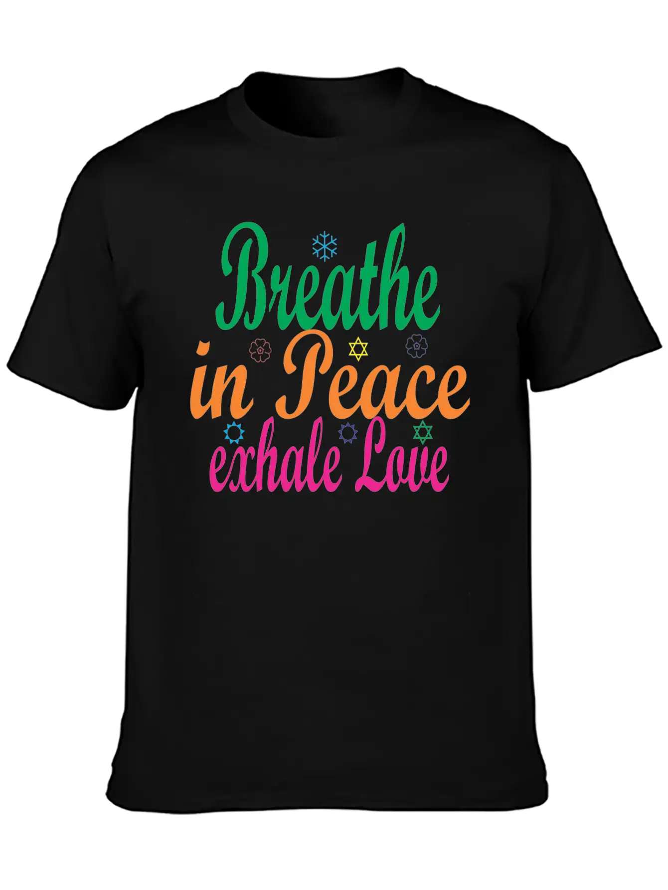 Breathe In Peace Exhale Love Comfortable Minimalist Graphic Tee – Summer Style Essential