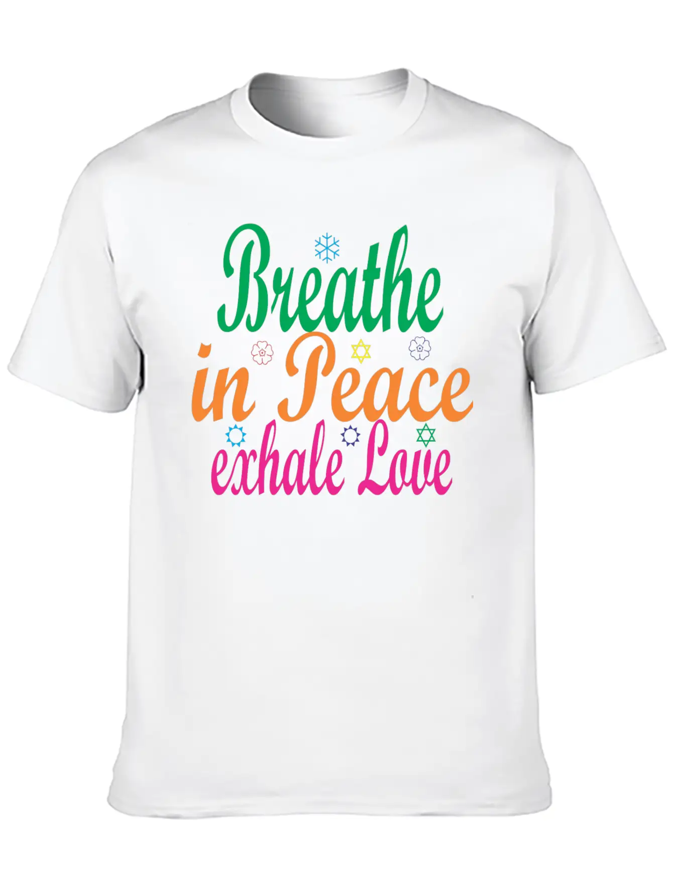 Breathe In Peace Exhale Love Comfortable Minimalist Graphic Tee – Summer Style Essential