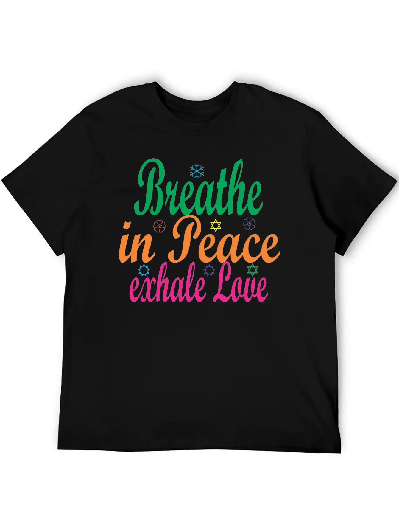 Breathe In Peace Exhale Love Comfortable Minimalist Graphic Tee – Summer Style Essential