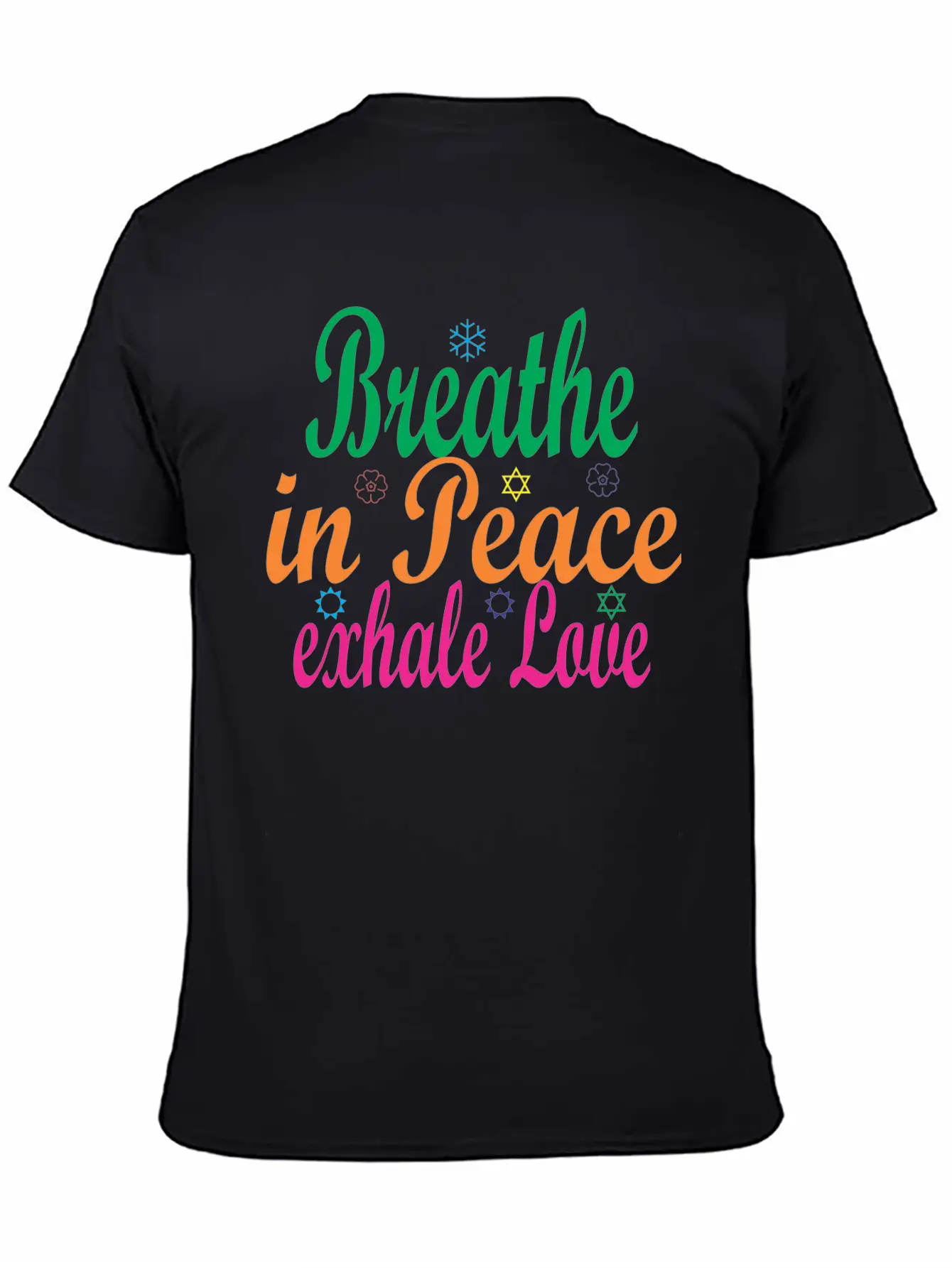 Breathe In Peace Exhale Love Comfortable Minimalist Graphic Tee – Summer Style Essential
