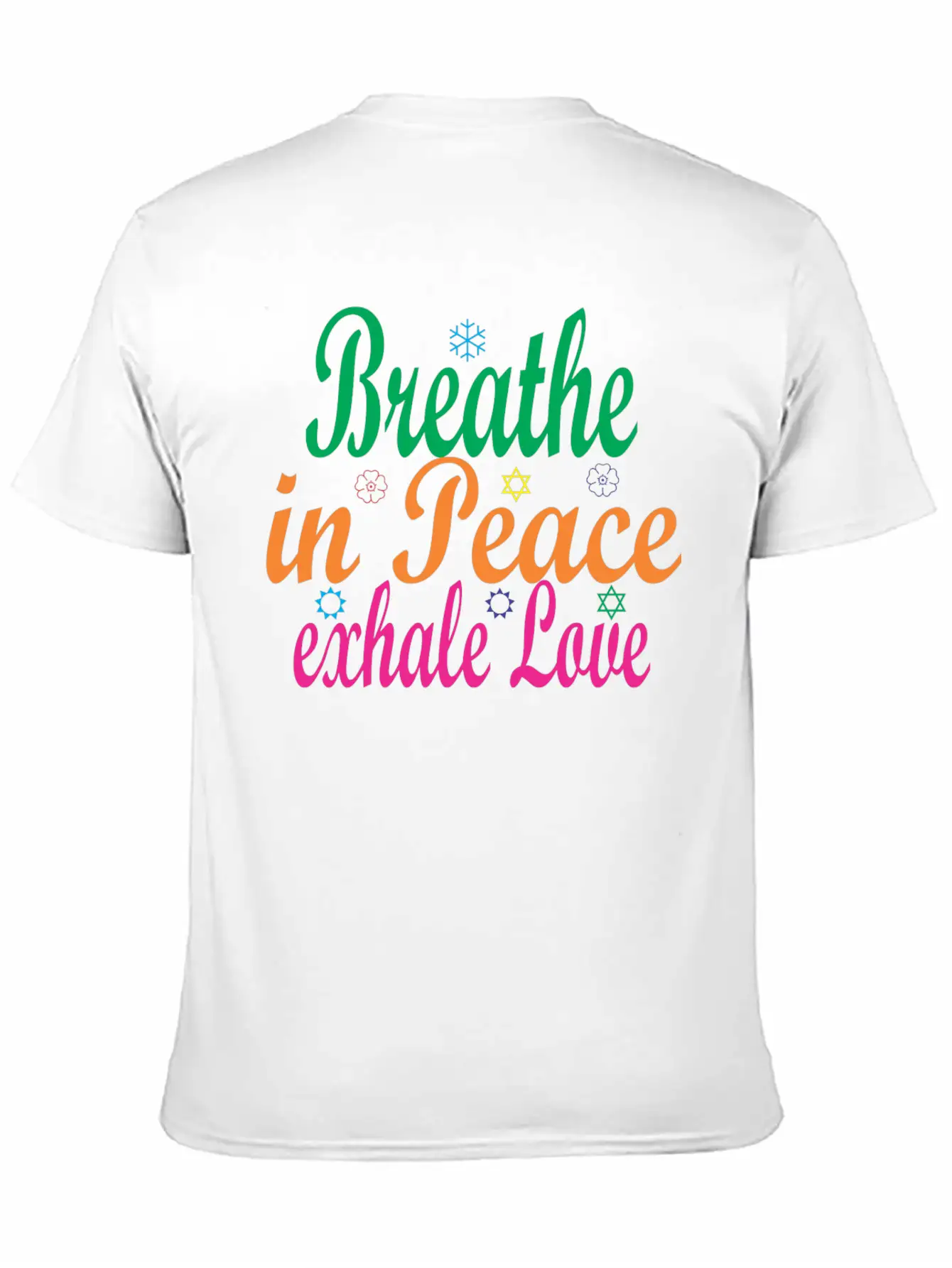 Breathe In Peace Exhale Love Comfortable Minimalist Graphic Tee – Summer Style Essential