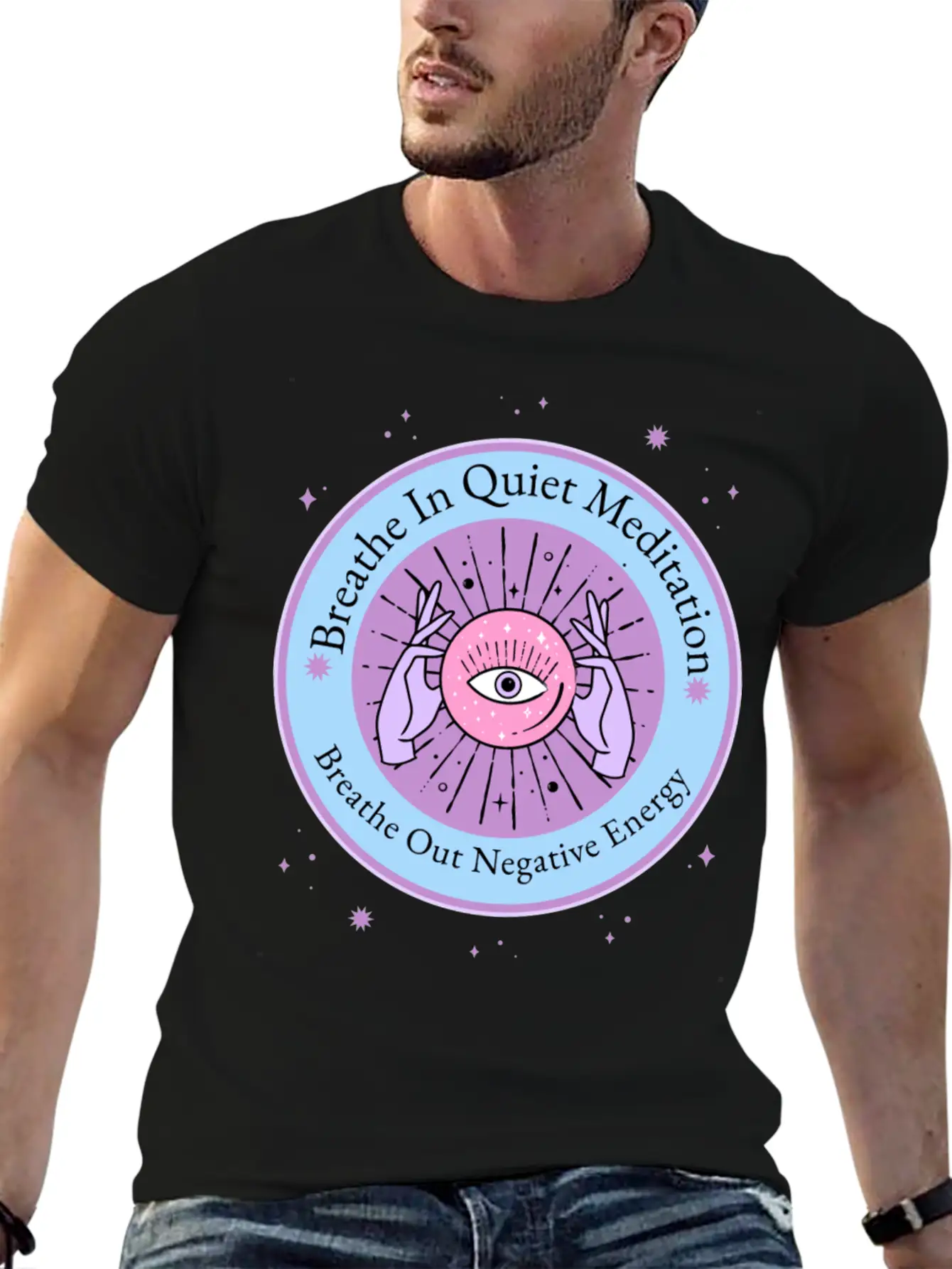 Breathe In Quiet Meditation Timeless Short Sleeve Tee – Comfy And Minimalist Design