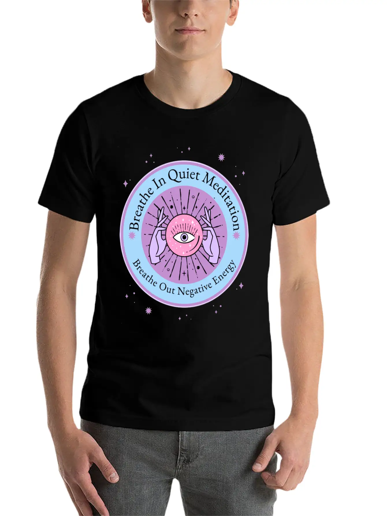 Breathe In Quiet Meditation Timeless Short Sleeve Tee – Comfy And Minimalist Design