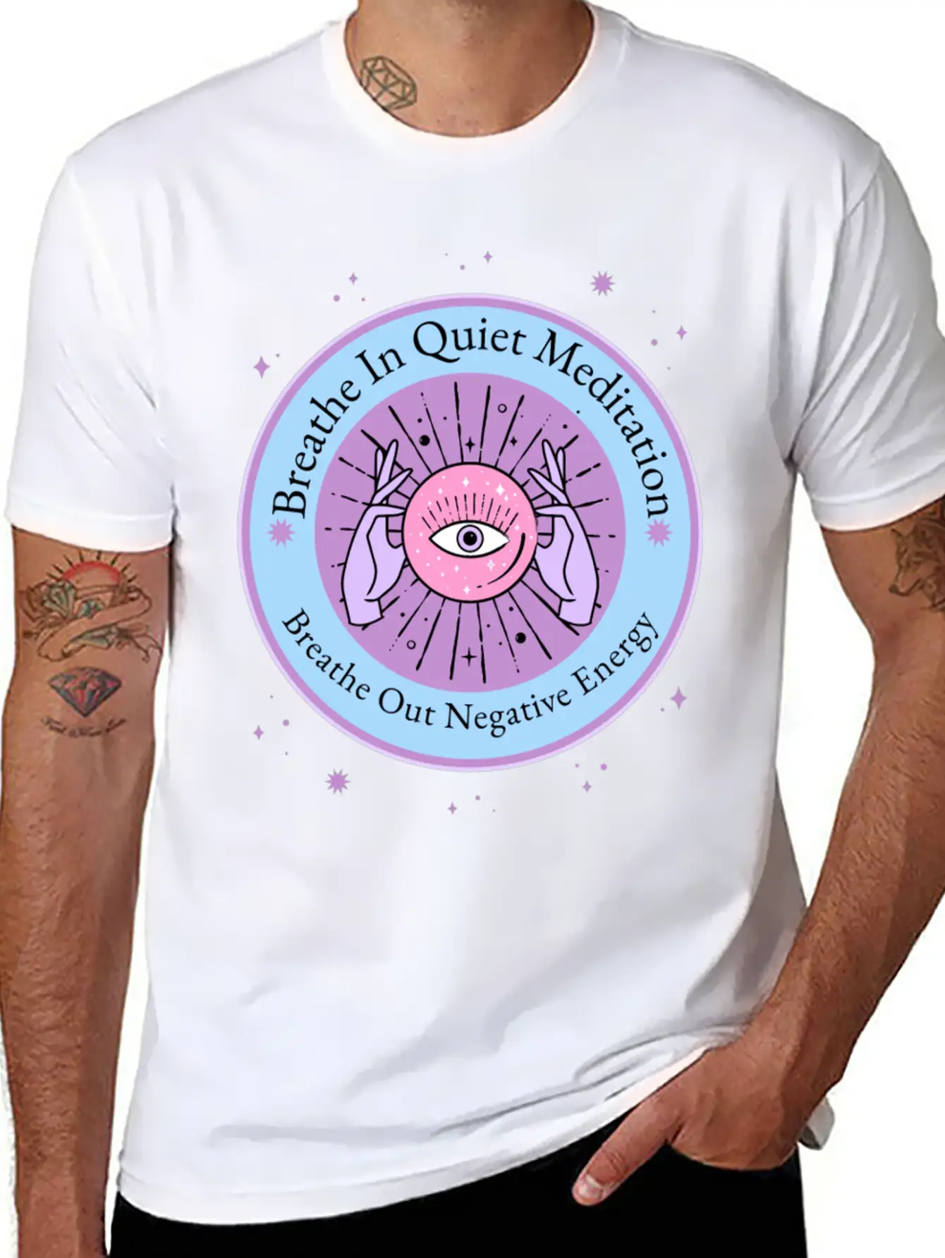 Breathe In Quiet Meditation Timeless Short Sleeve Tee – Comfy And Minimalist Design