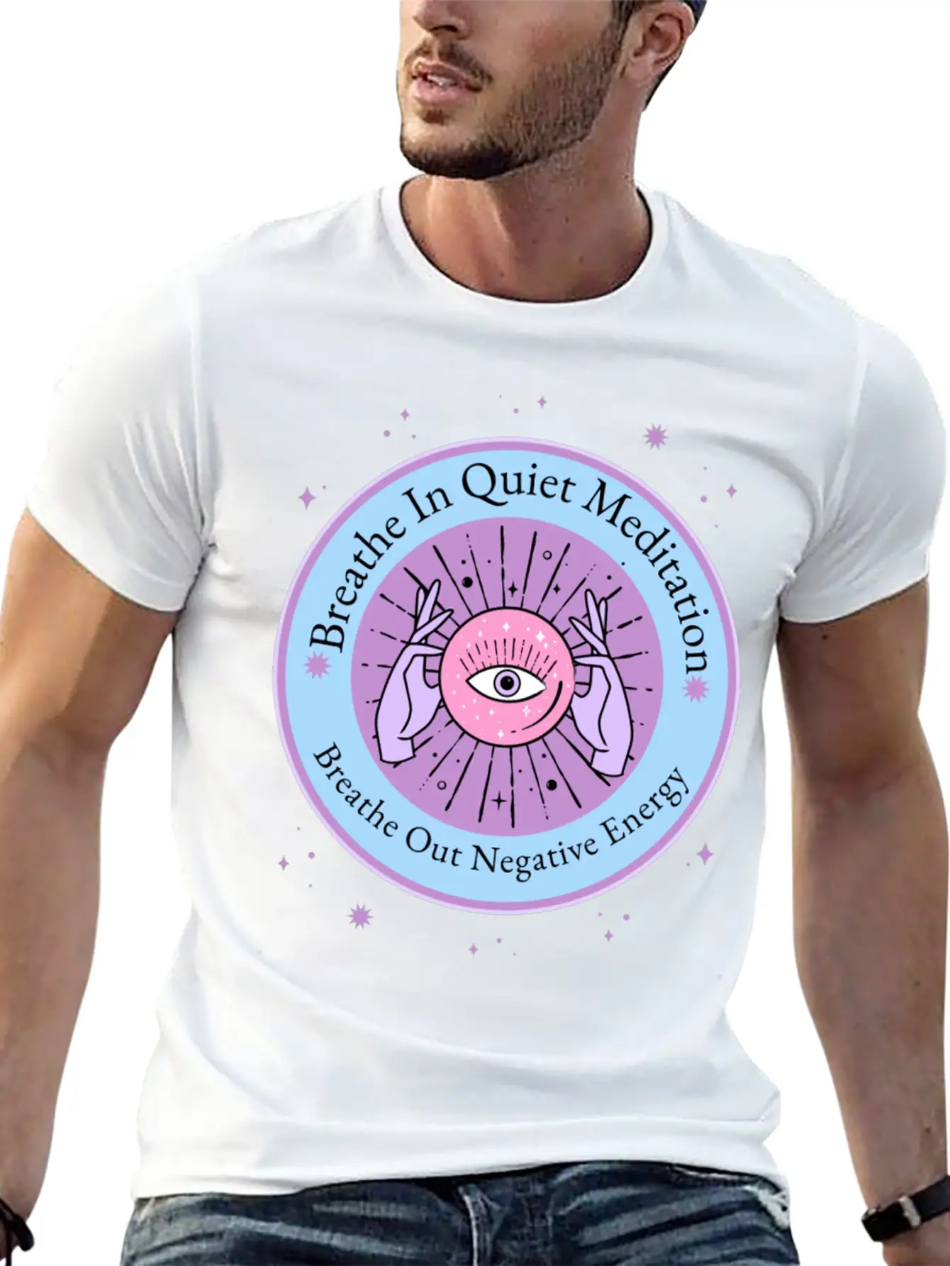Breathe In Quiet Meditation Timeless Short Sleeve Tee – Comfy And Minimalist Design